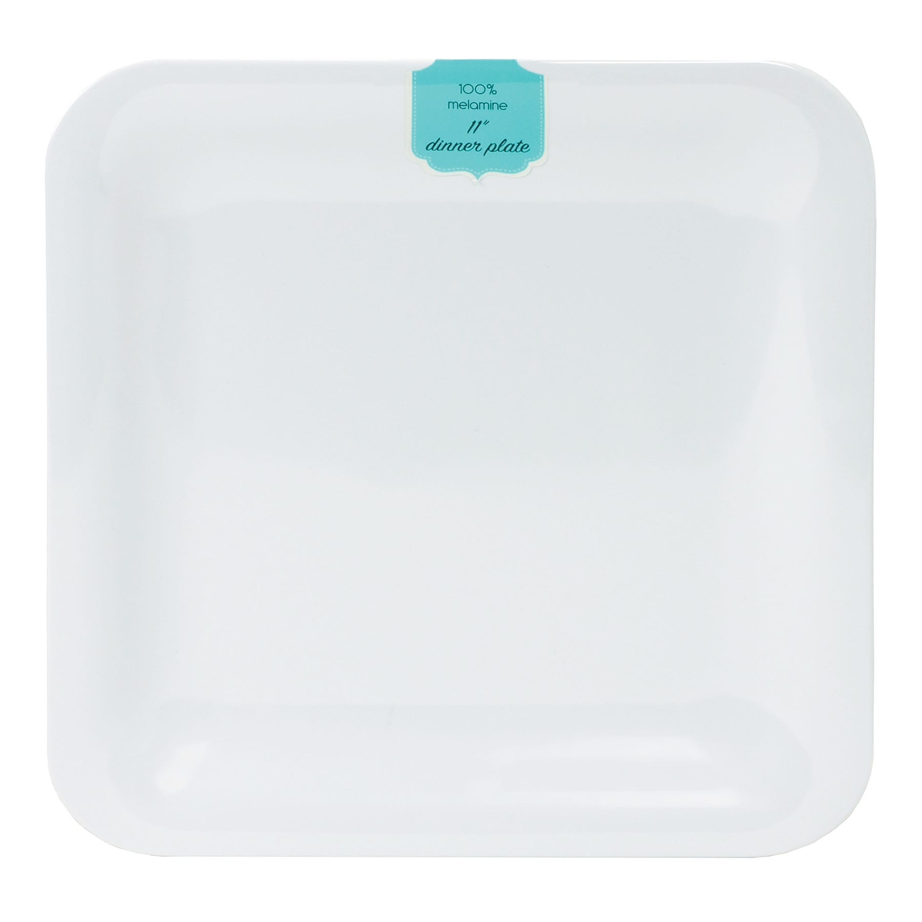 Matte White Soft Square Melamine Dinner Plate
