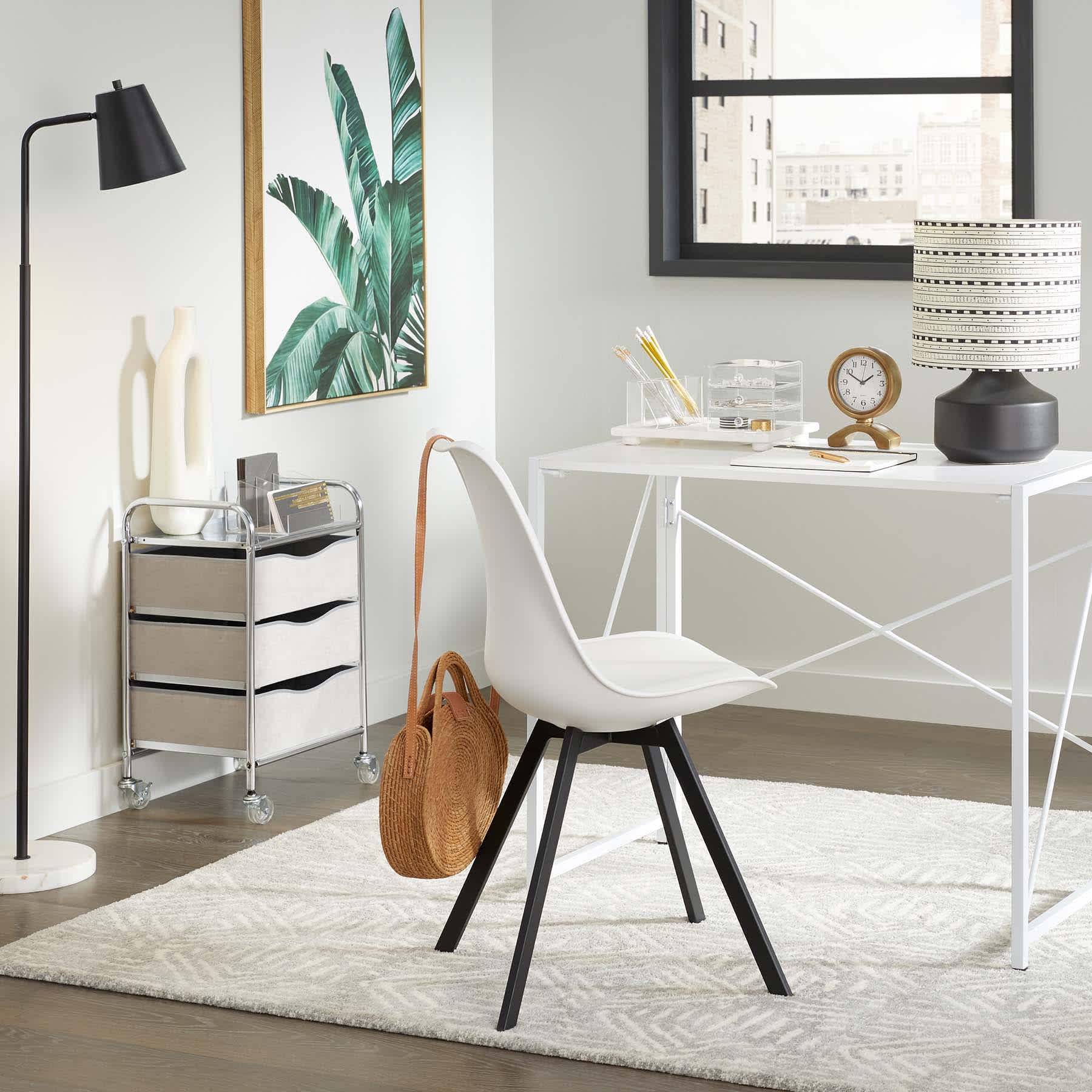 Vienna White Folding Desk, 35"