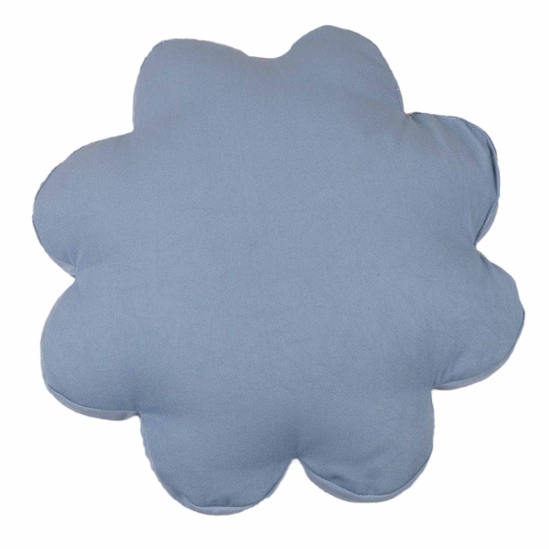 Sunny Club Blue Flower Shaped Outdoor Throw Pillow, 17"
