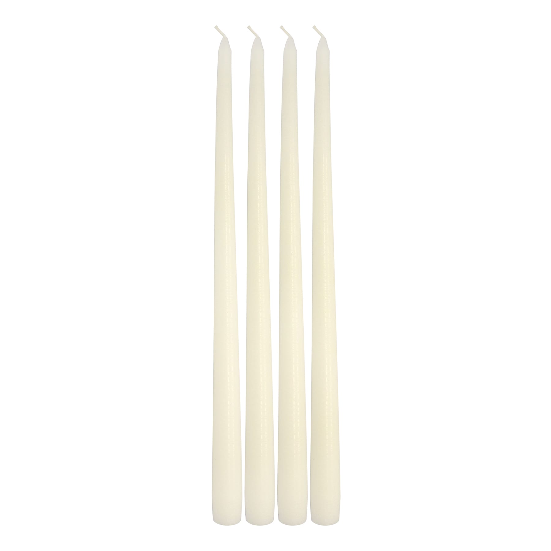 Honeybloom 4-Pack White Unscented Taper Candles, 14"