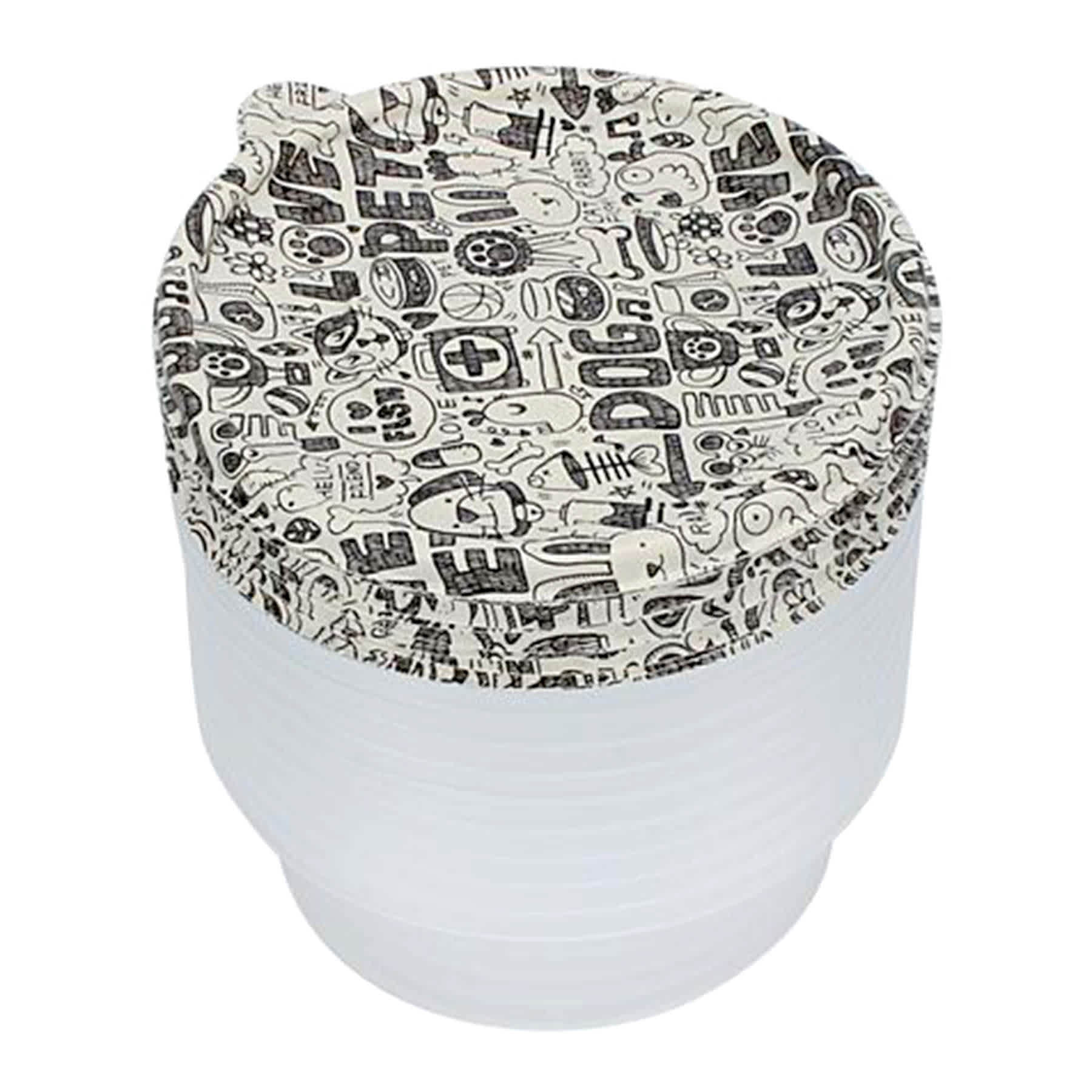 20-Piece Geometric Pattern Round Food Storage Set