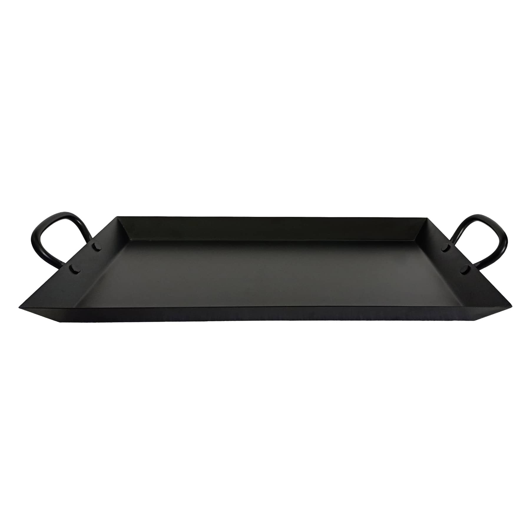 Found & Fable Black Metal Serving Tray with Handles