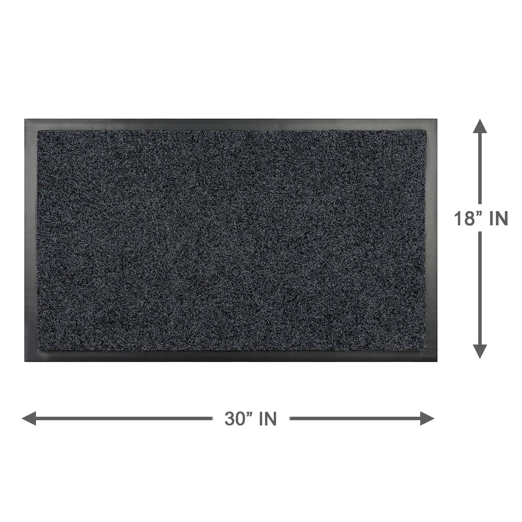 Grey Grizzly Grass Walk-Off Mat, 18x30