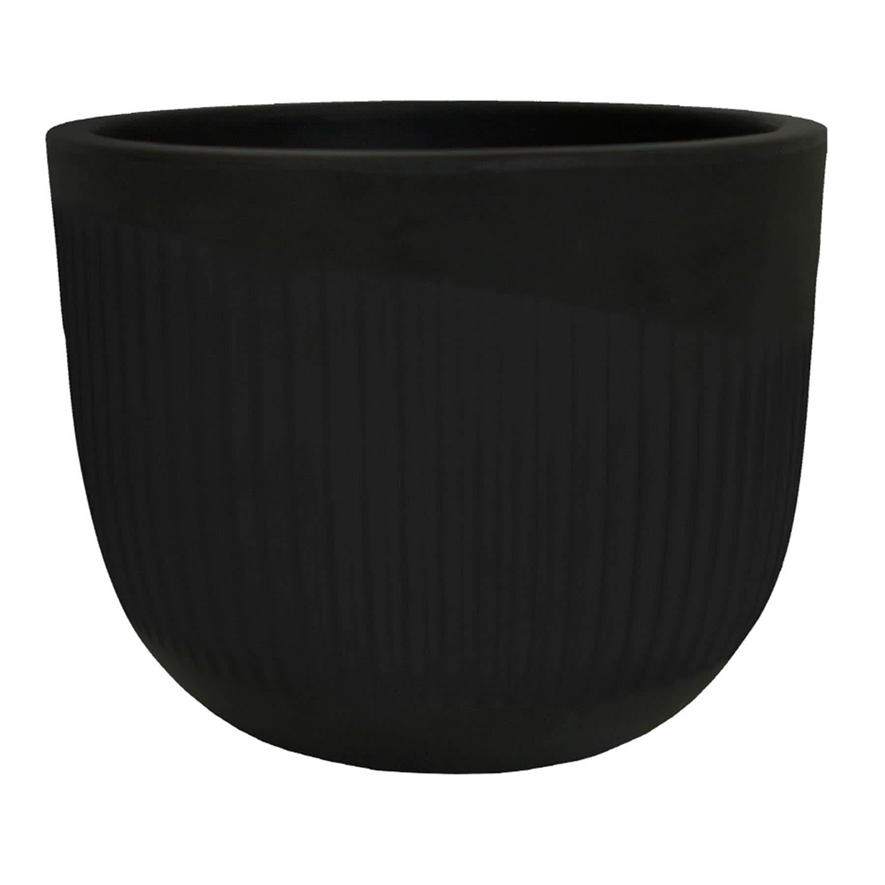 Spello Rischio Black Outdoor Planter, Medium