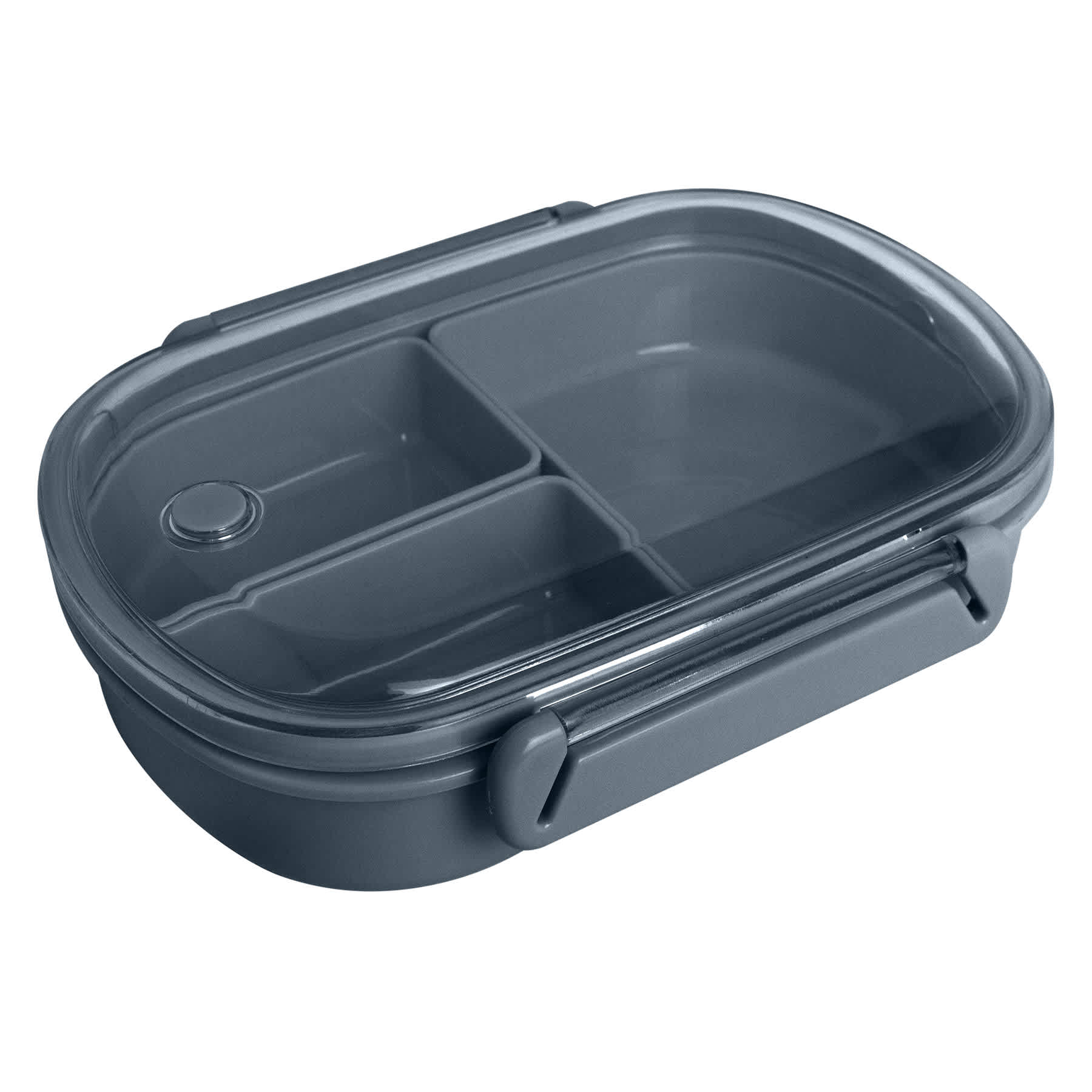 Oval Lunch Kit with 3 Removable Compartments, Blue