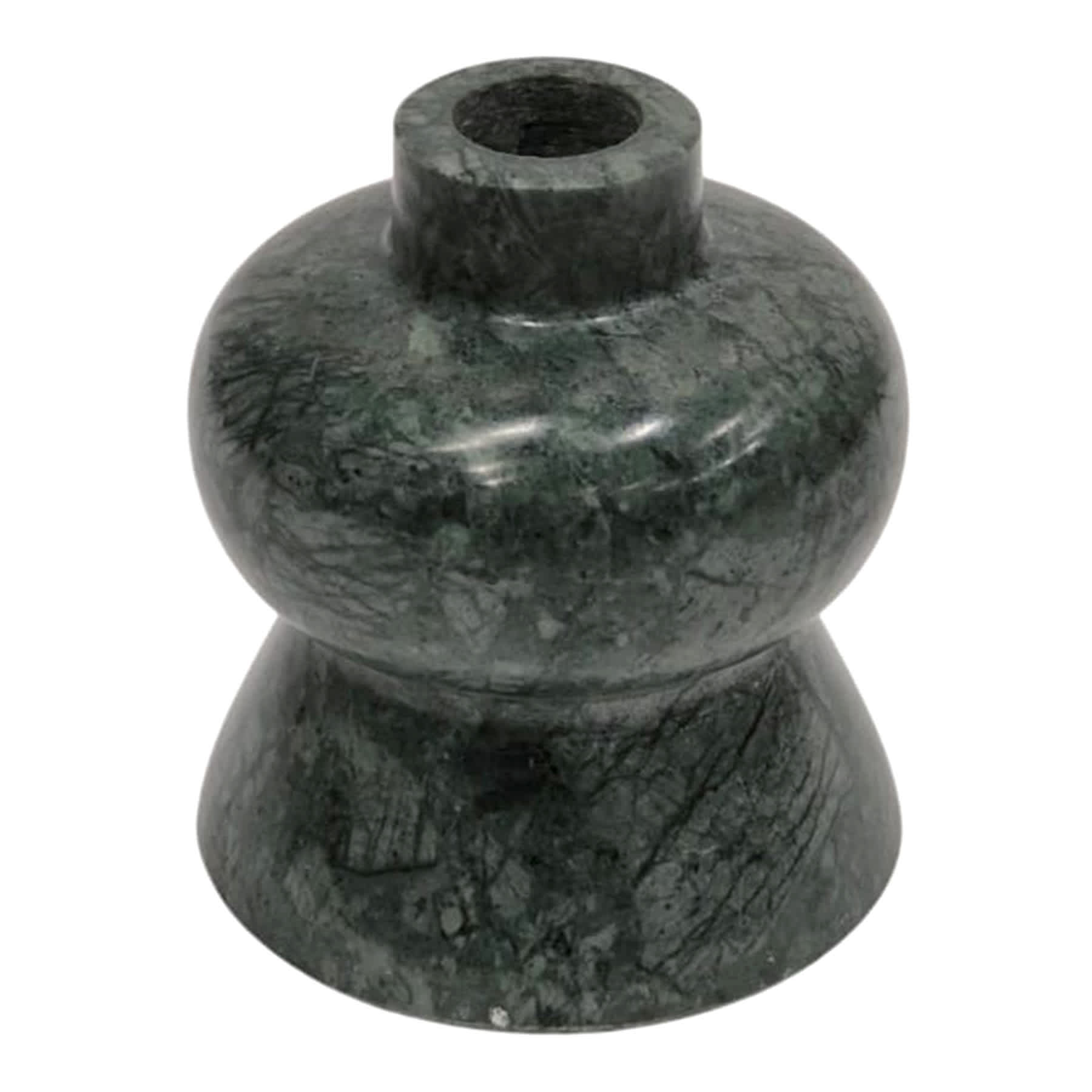 Green Marble Taper Candle Holder, 4"