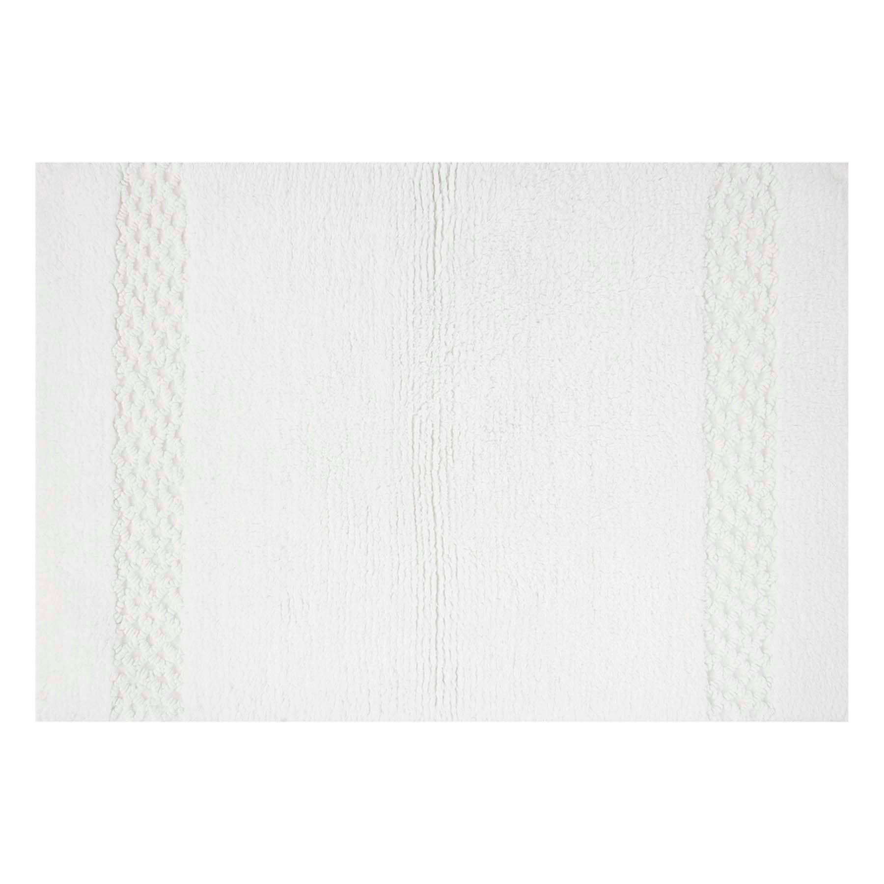 Providence Reversible White Bath Rug, 20x30