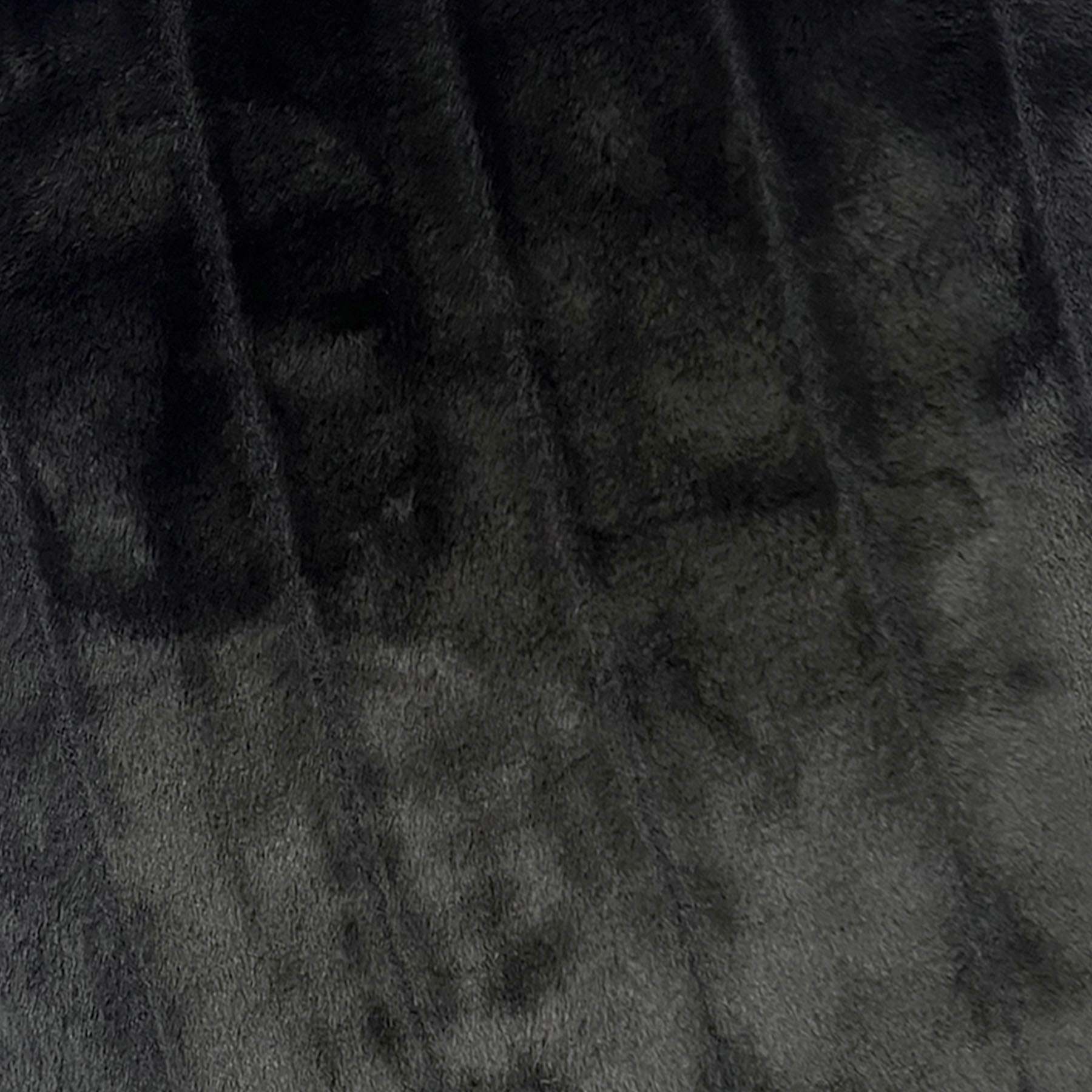 Crosby St. Black Faux Fur Throw Pillow, 24"