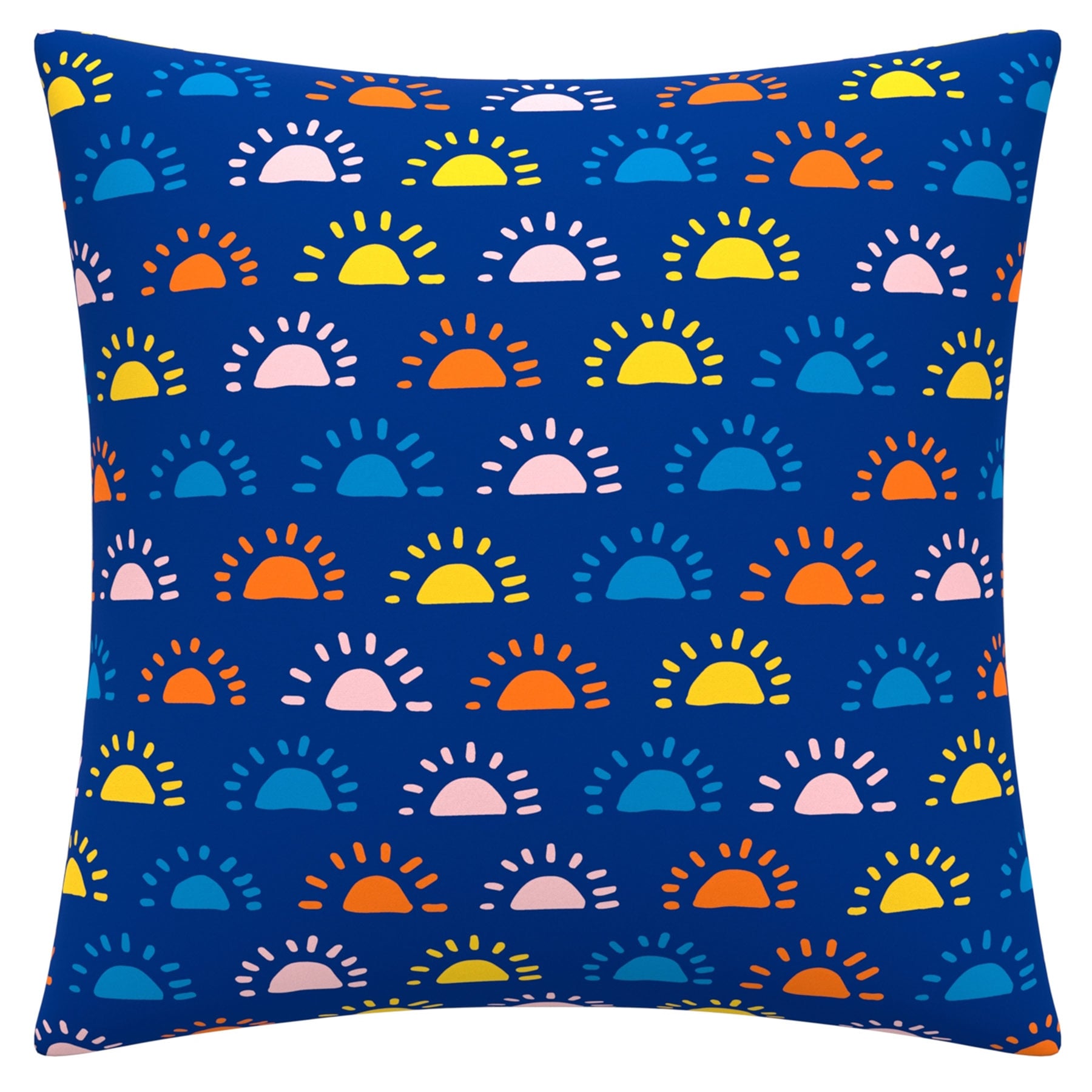 Blue Stereo Square Outdoor Throw Pillow, 16"