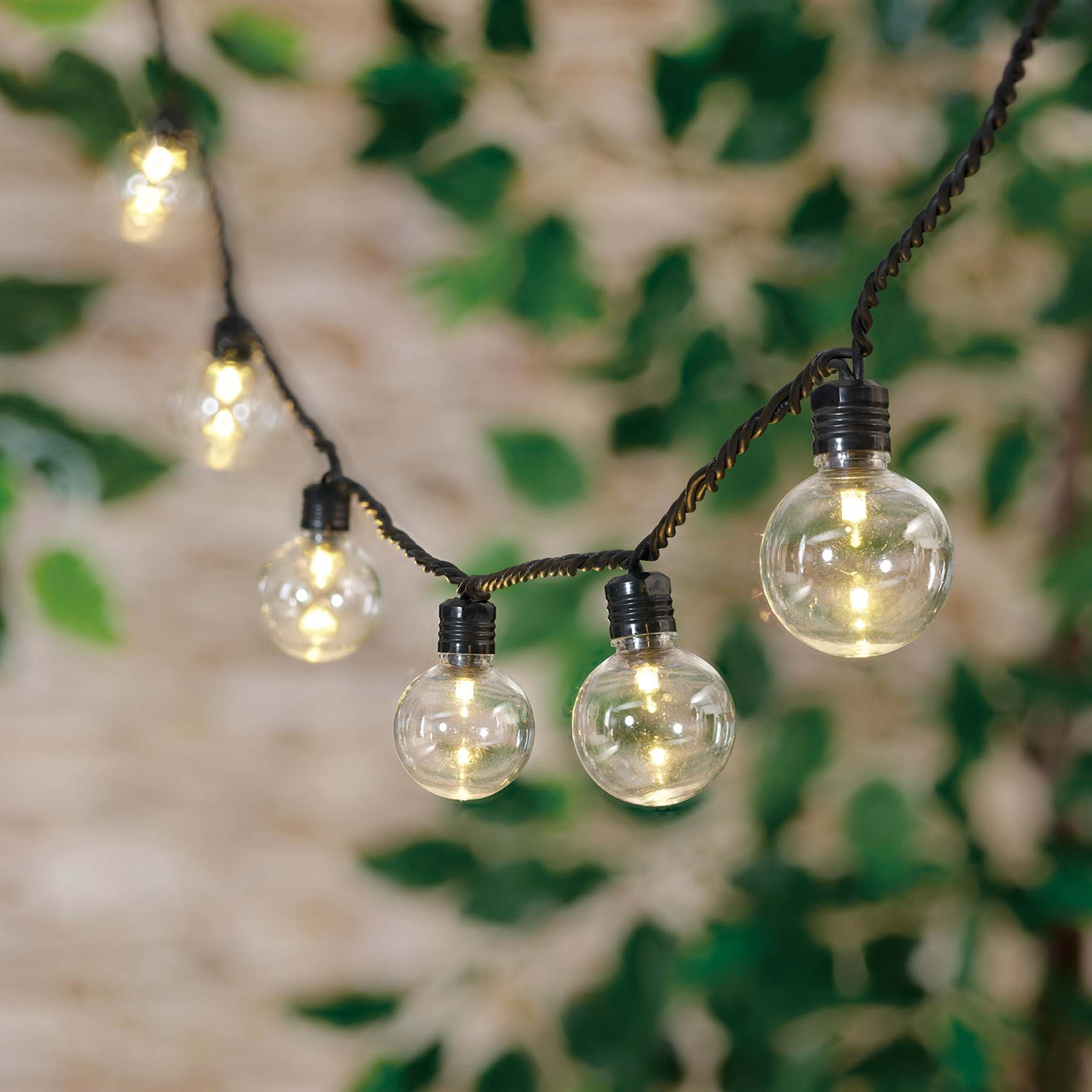 30-Count LED G40 Globe String Lights with Black Wire