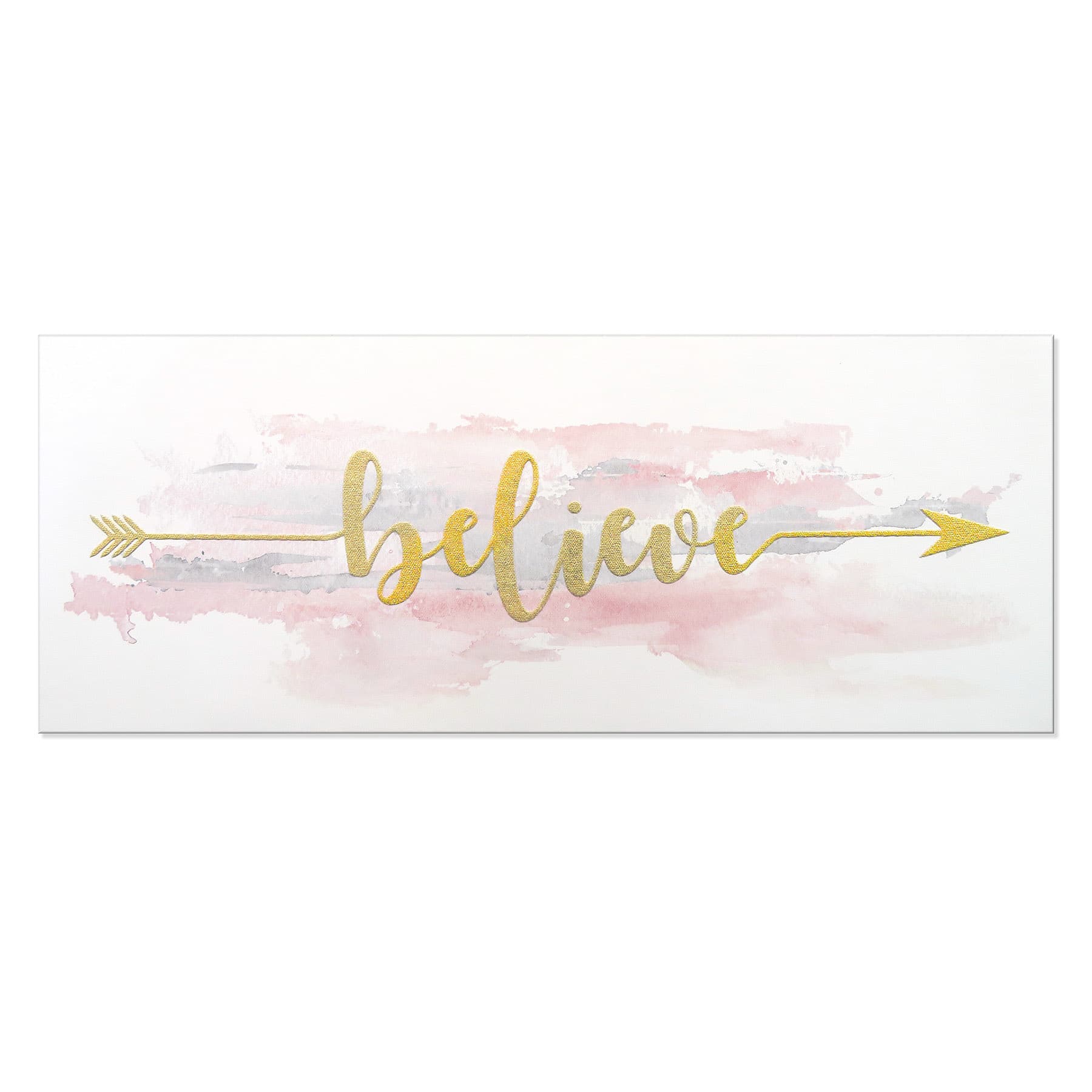 Believe Canvas Wall Sign, 20x8