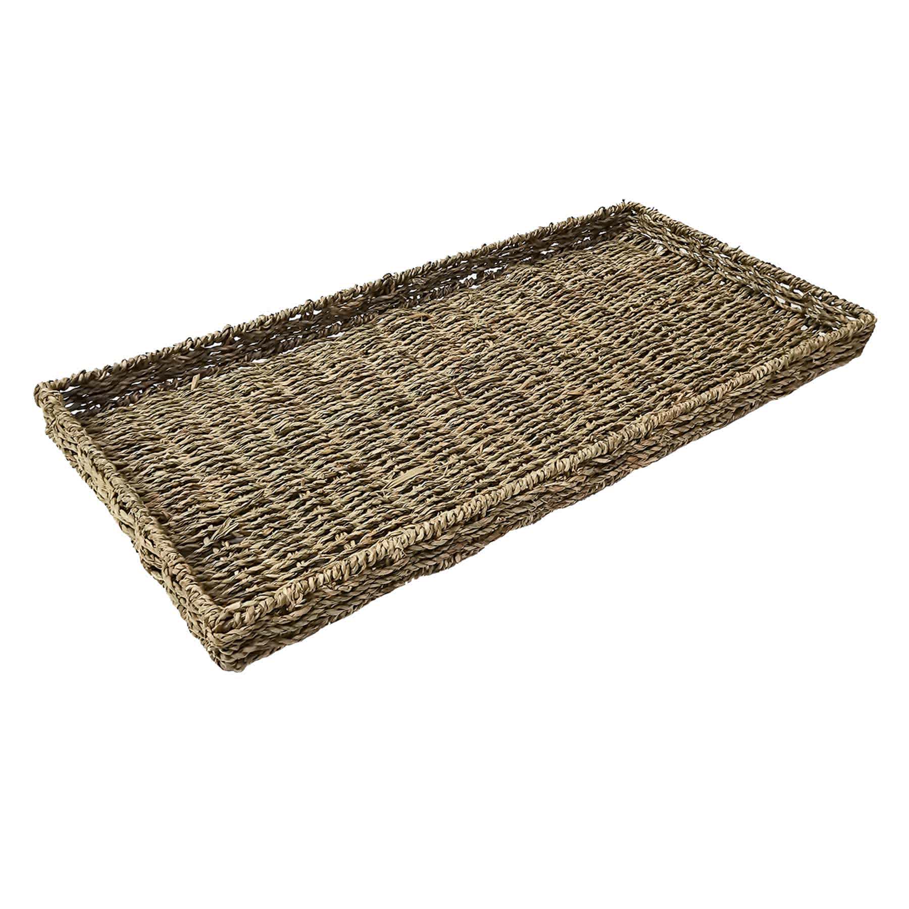 Neutral Woven Paper Decorative Tray, 24x11