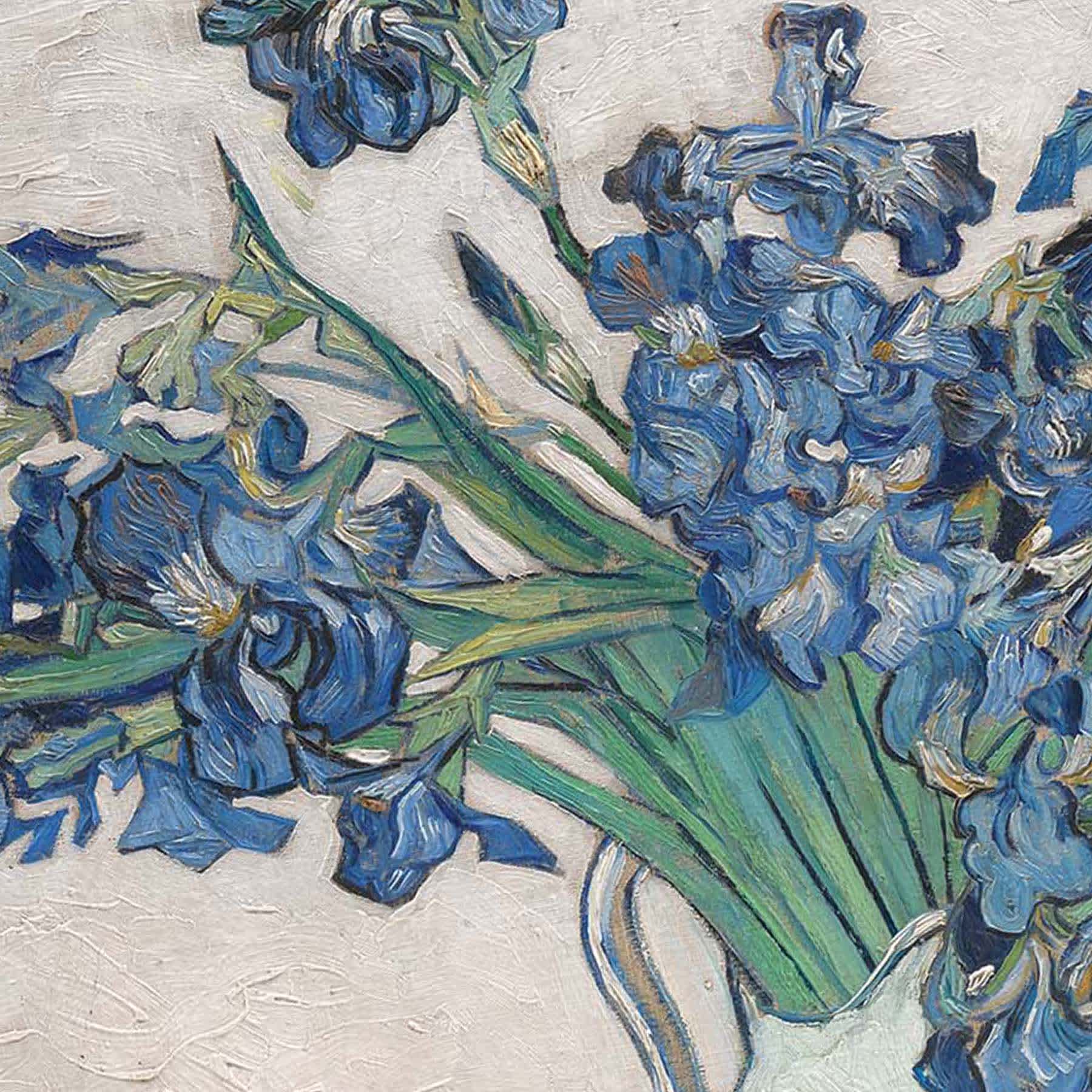 Irises in Vase Canvas Wall Art, 11x14