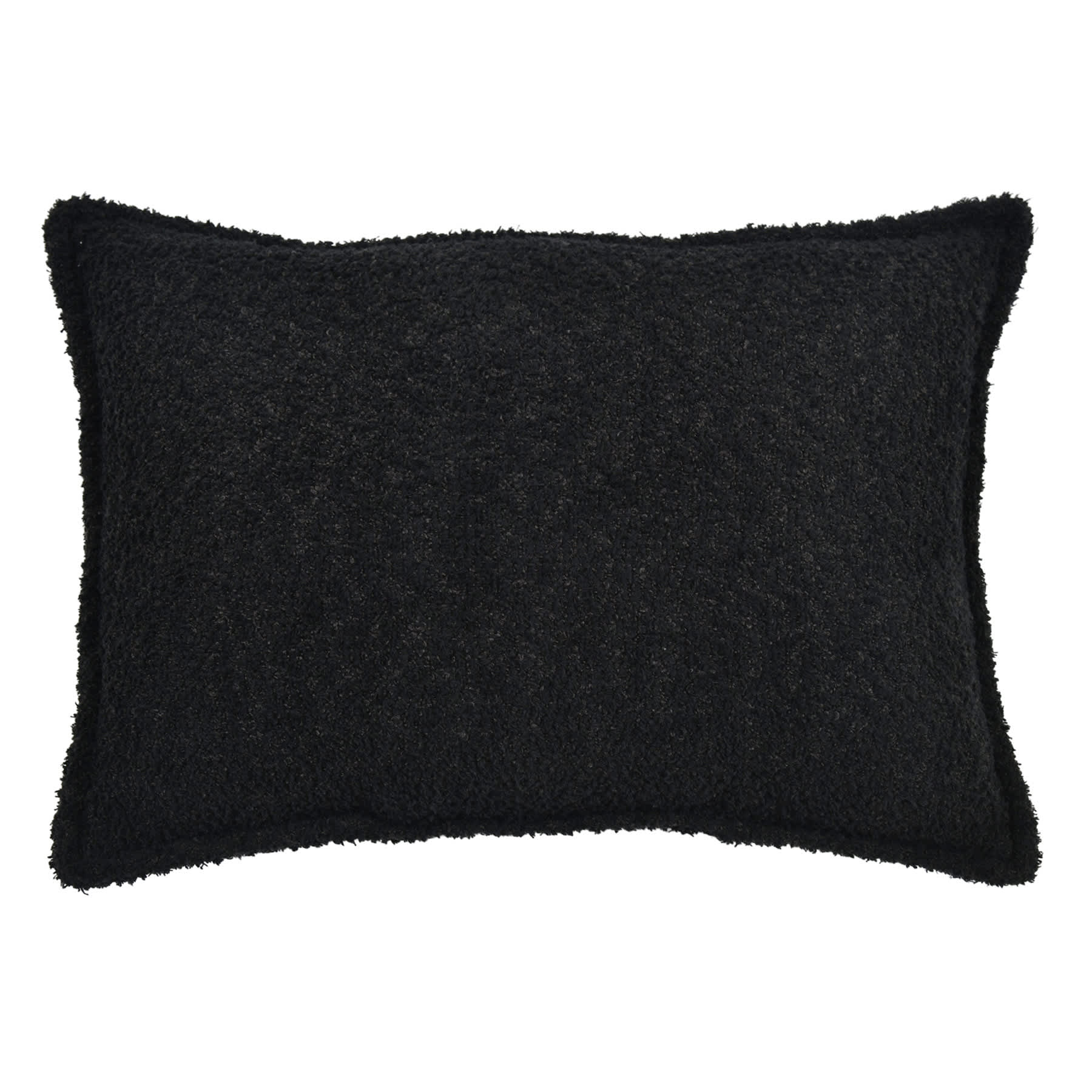 Crosby St. Black Soft Textured Boucle Throw Pillow, 14x20