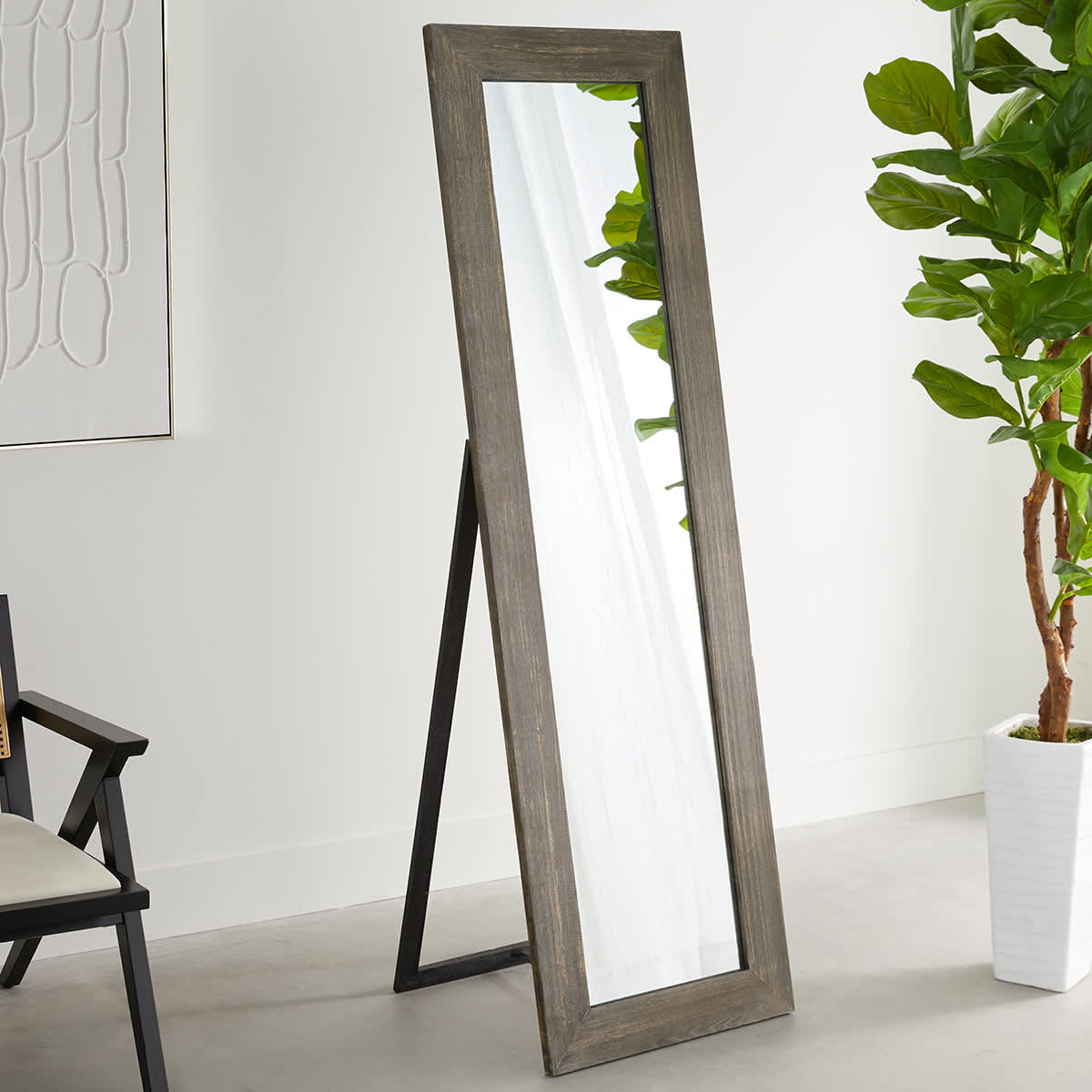 Barnwood Cheval Floor Mirror, 22x72