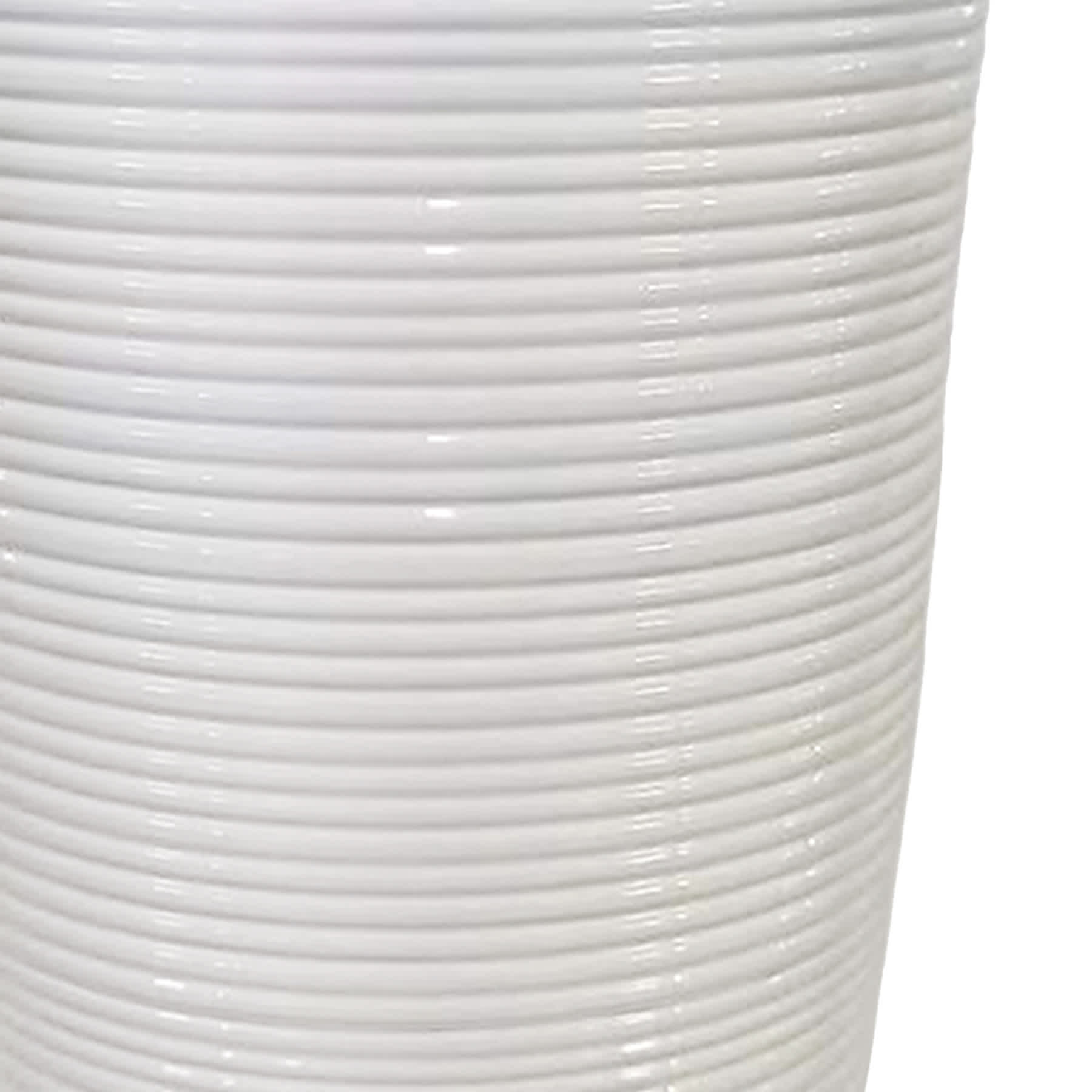 Millie White Tall Outdoor Planter, Small