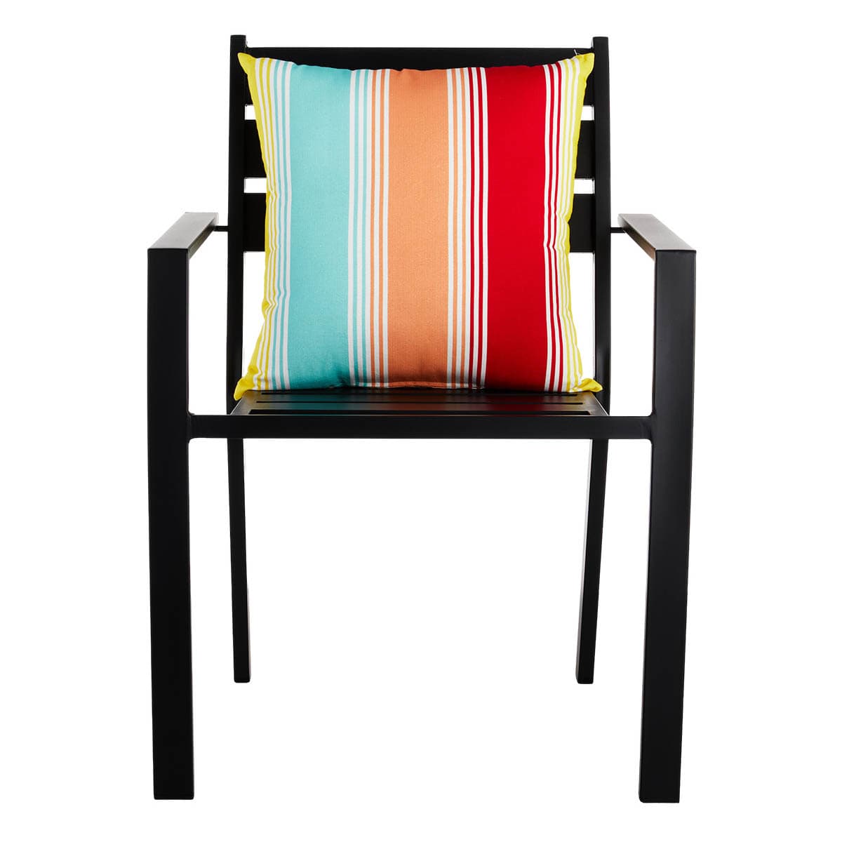18in Bright Multi Stripe Pillow