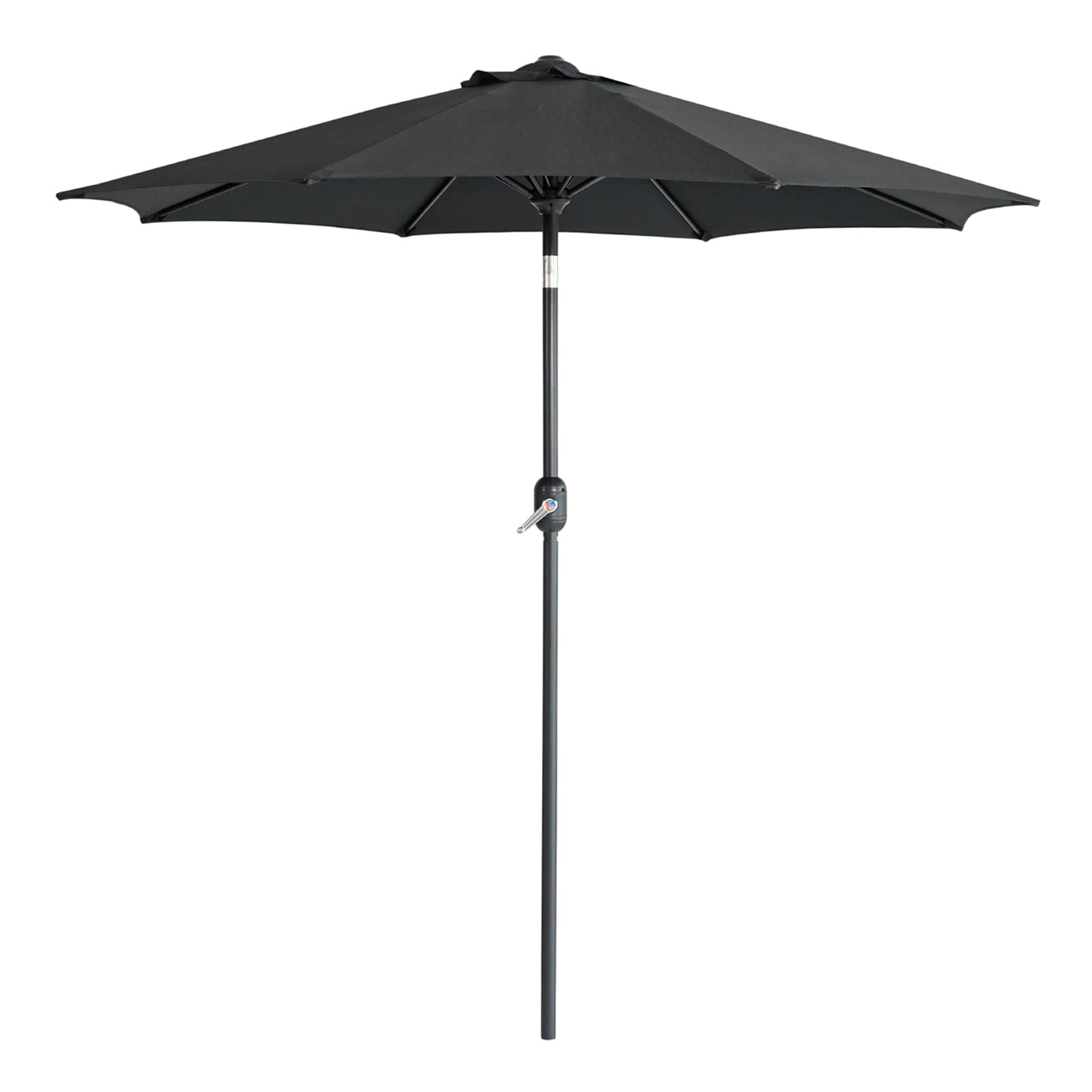 Black Crank & Tilt Round Patio Umbrella, 7.5'