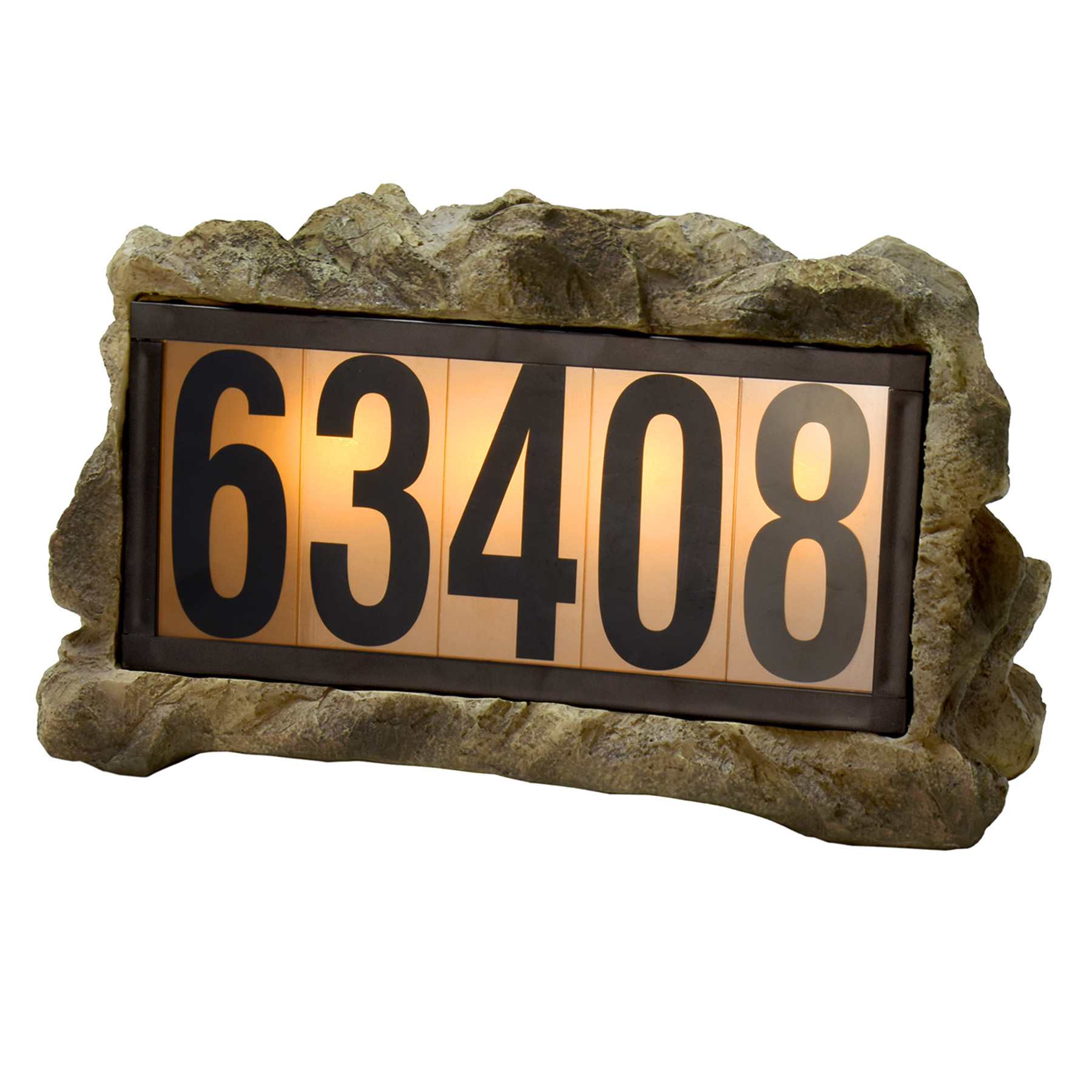 Solar Rock Address Light