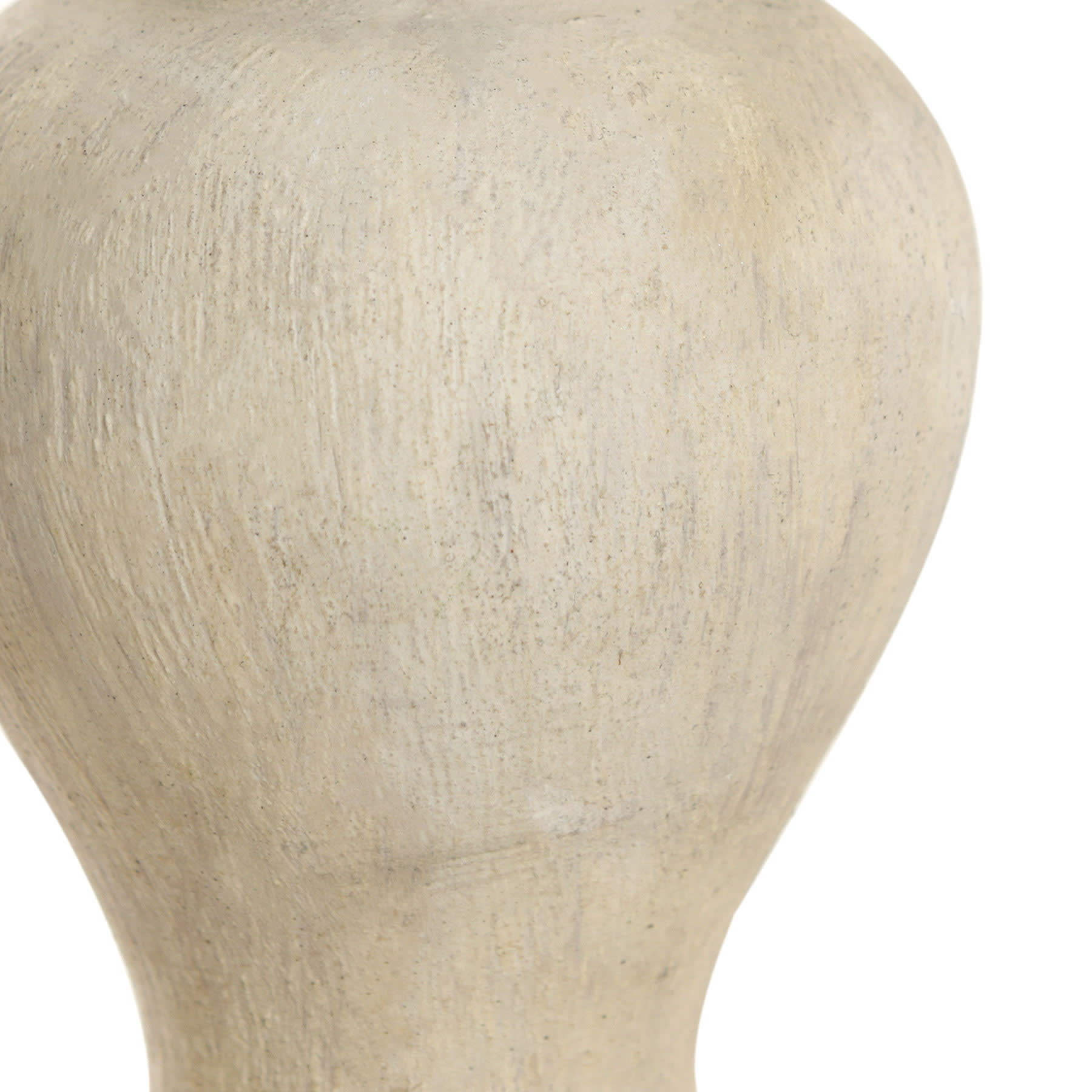 White Turned Leg Small Lamp Base, 16"