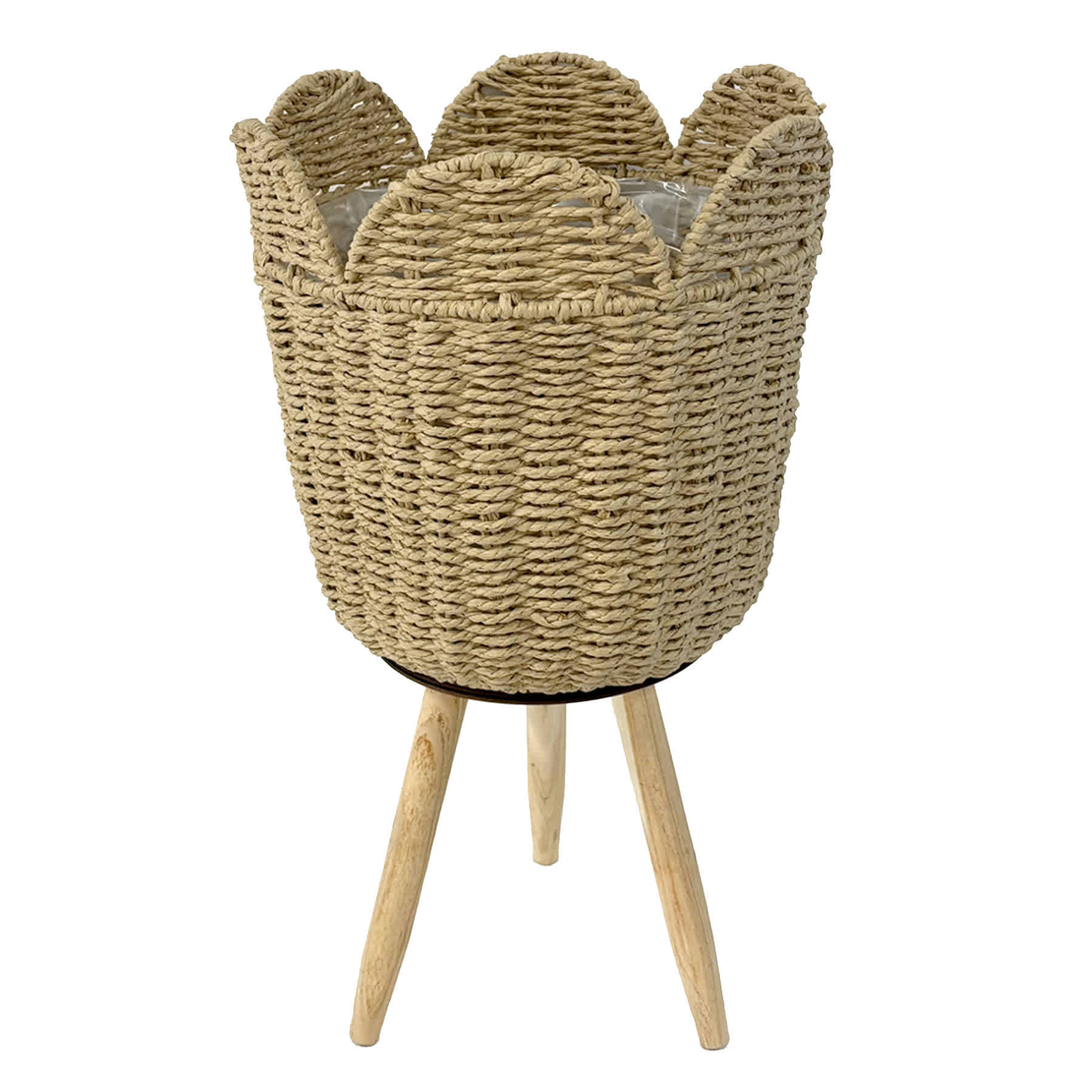 Scallop Edge Plant Stand, Medium