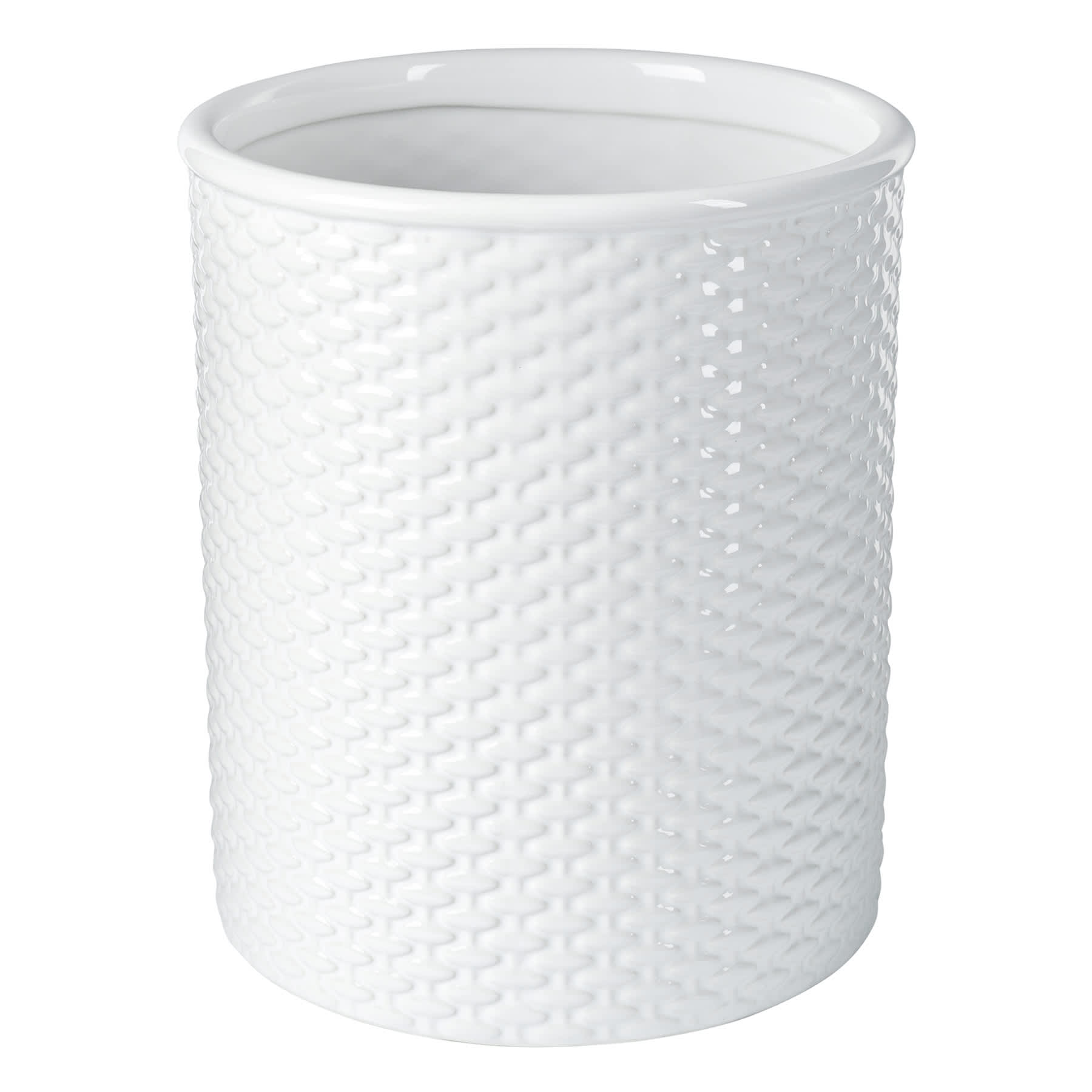 Basket Weave Utensil Crock, 7"