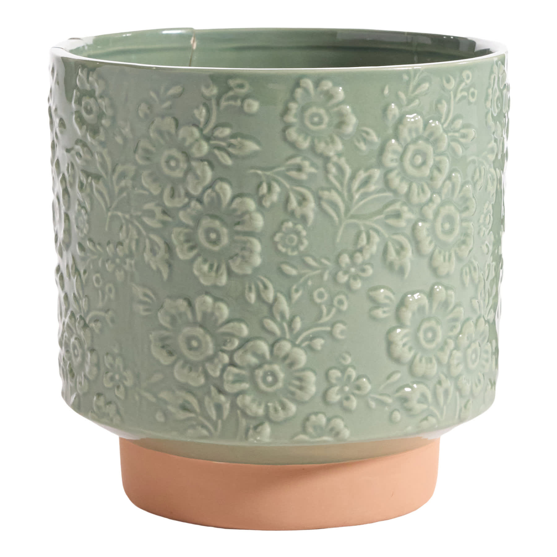 Honeybloom Indoor Cassia Green Flower Planter, 7"