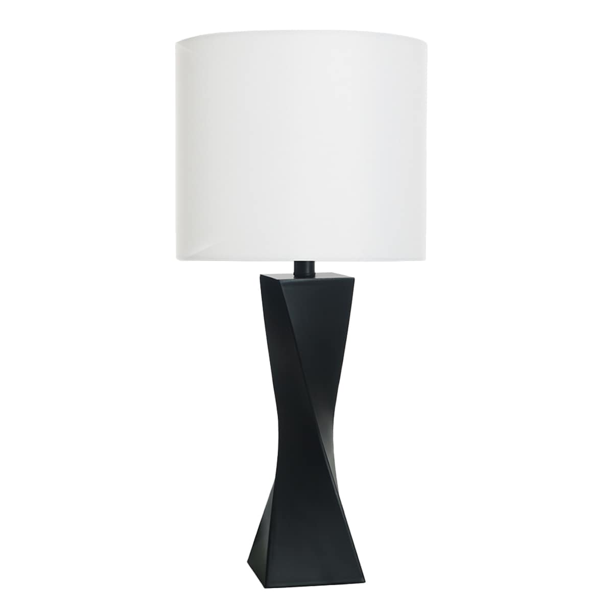 Black Twist Medium Table Lamp, 20"