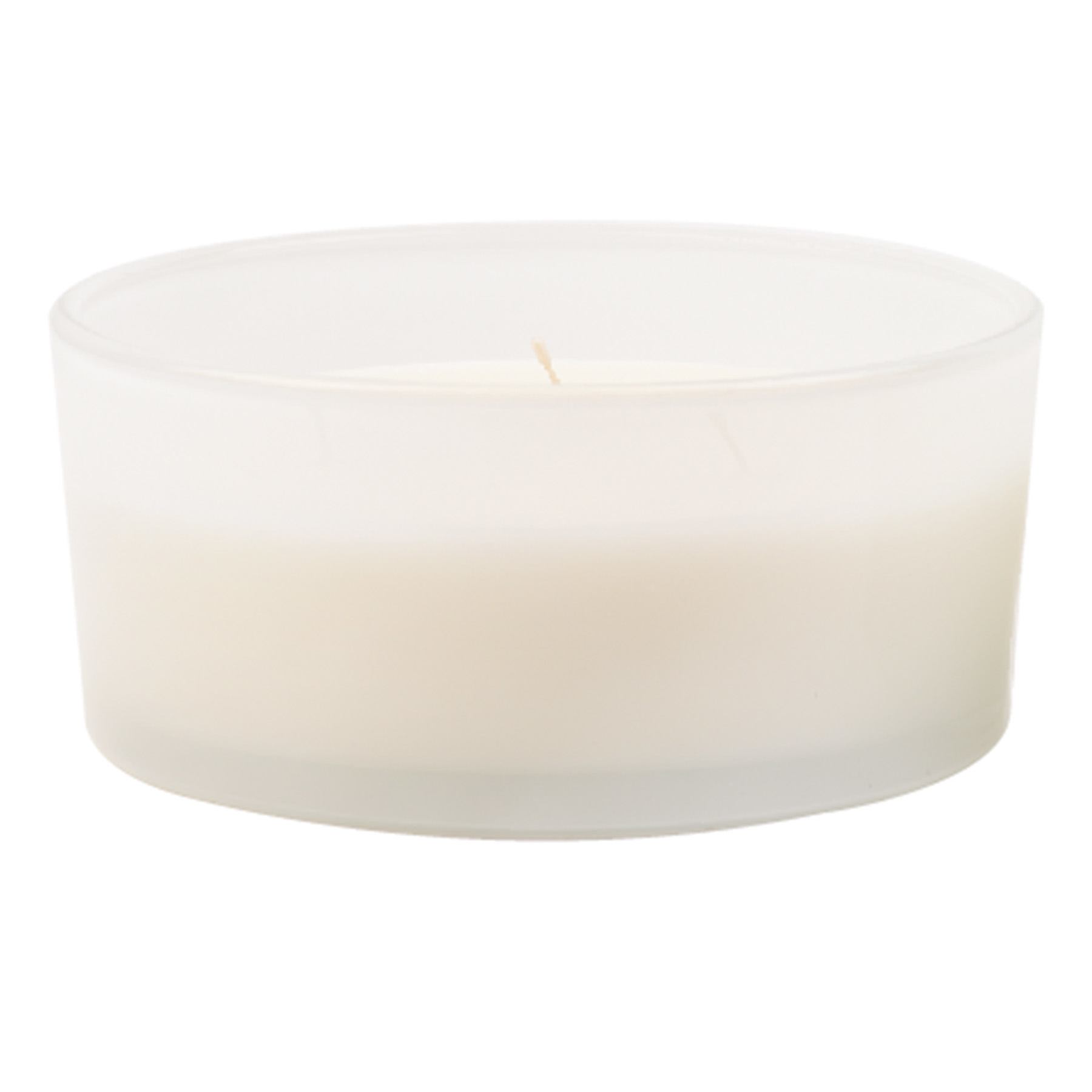 White Sprayed Glass Citronella Candle, 20oz