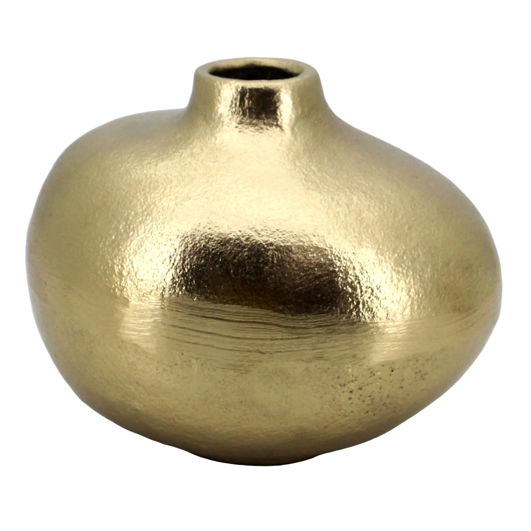 Gold Aluminum Vase, 6"