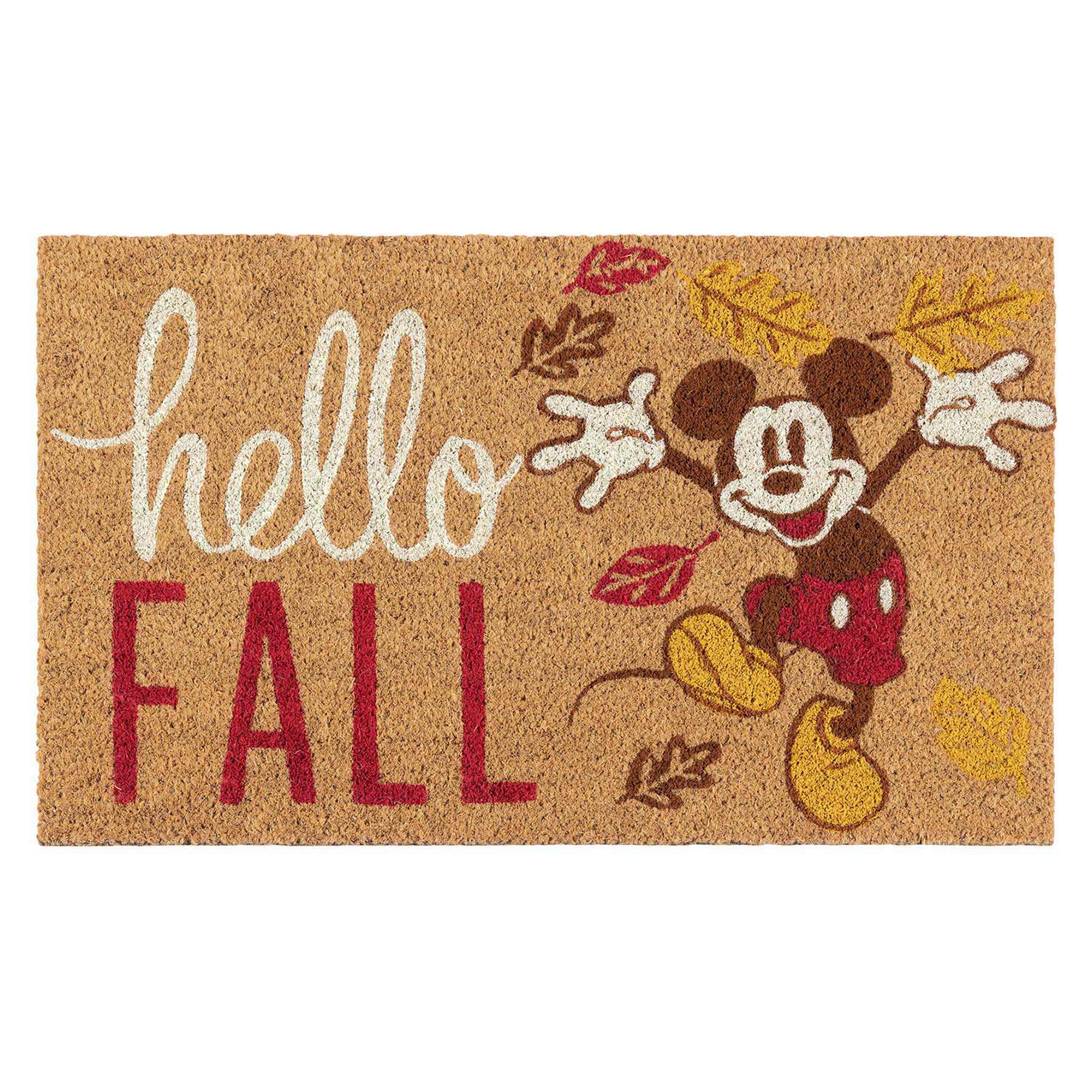 Mickey Hello Fall Coir Mat, 18x30