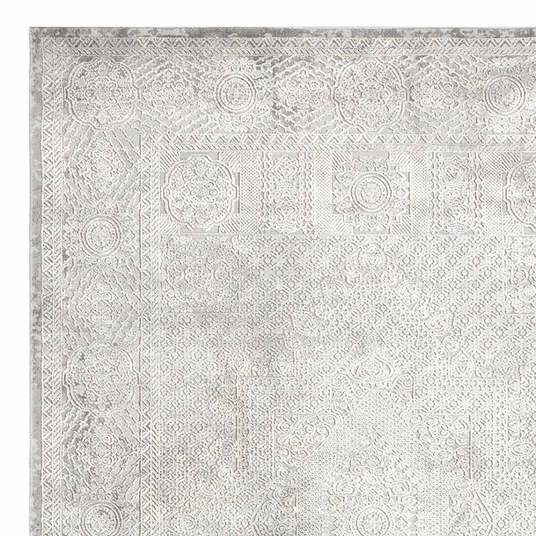 (A446) Found & Fable Infinity Grey Area Rug, 8x10