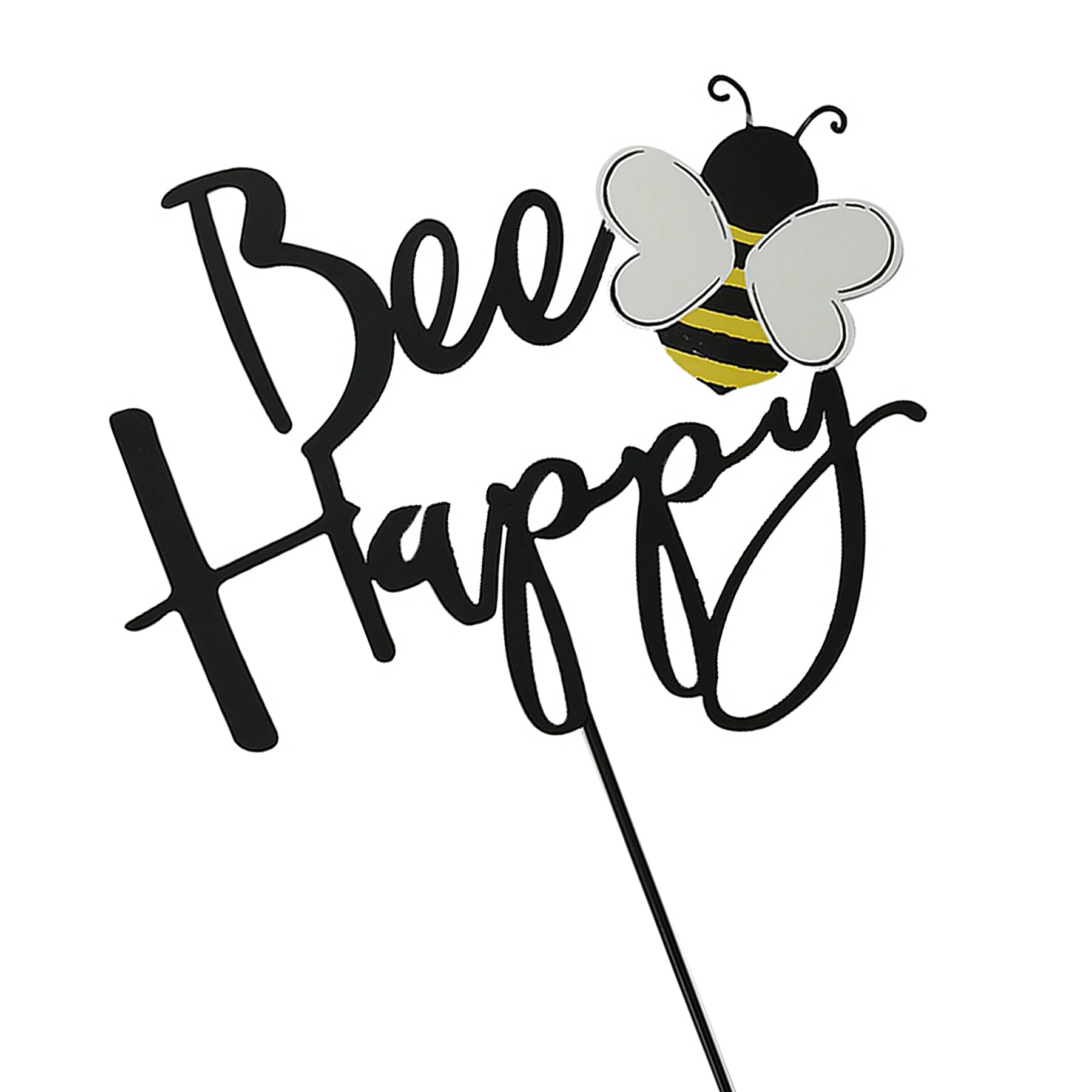 Bee Happy Metal Yard Pick, 24"