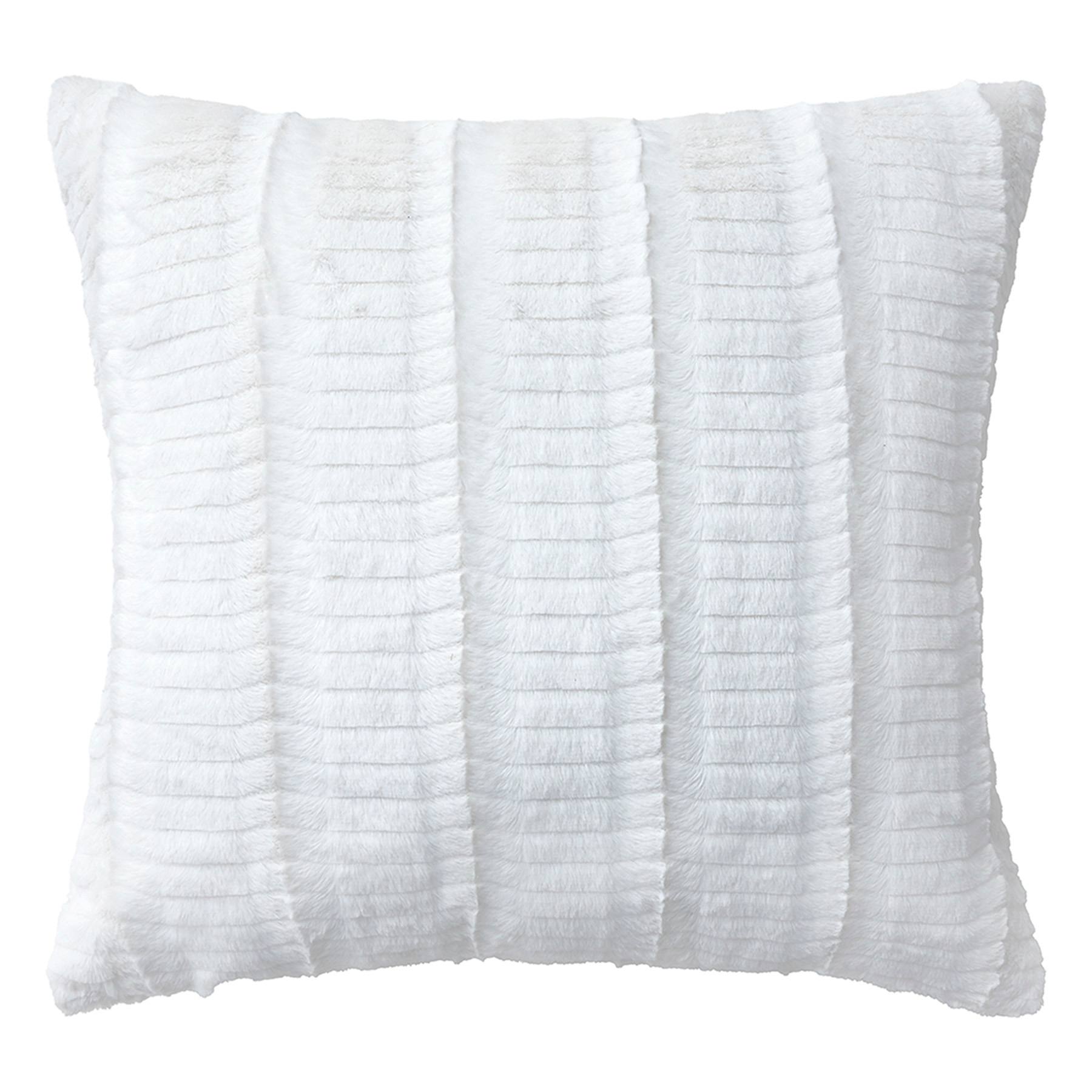 Logan White Brush Throw Pillow, 24"