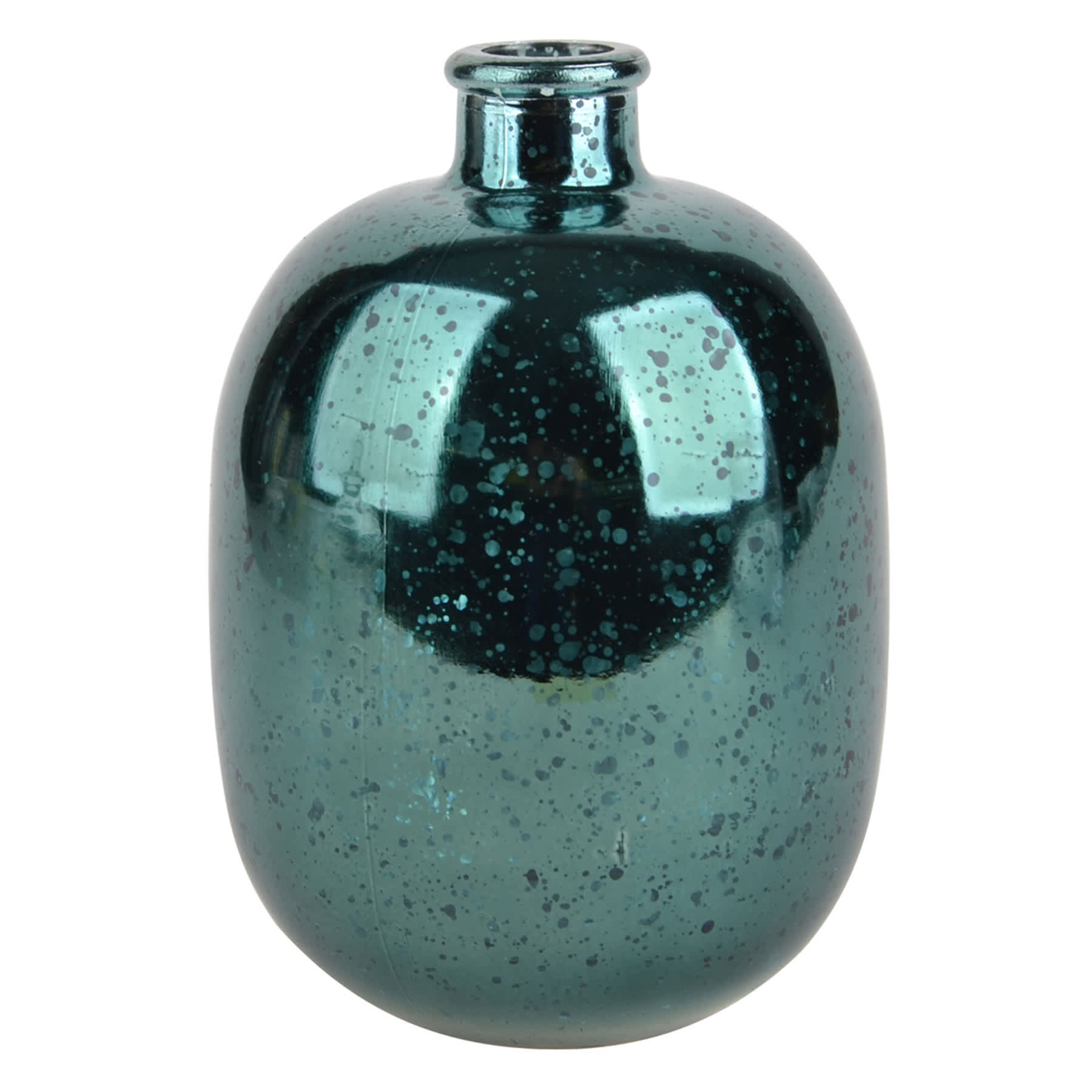 Green Mercury Glass Bud Vase, 5.5"