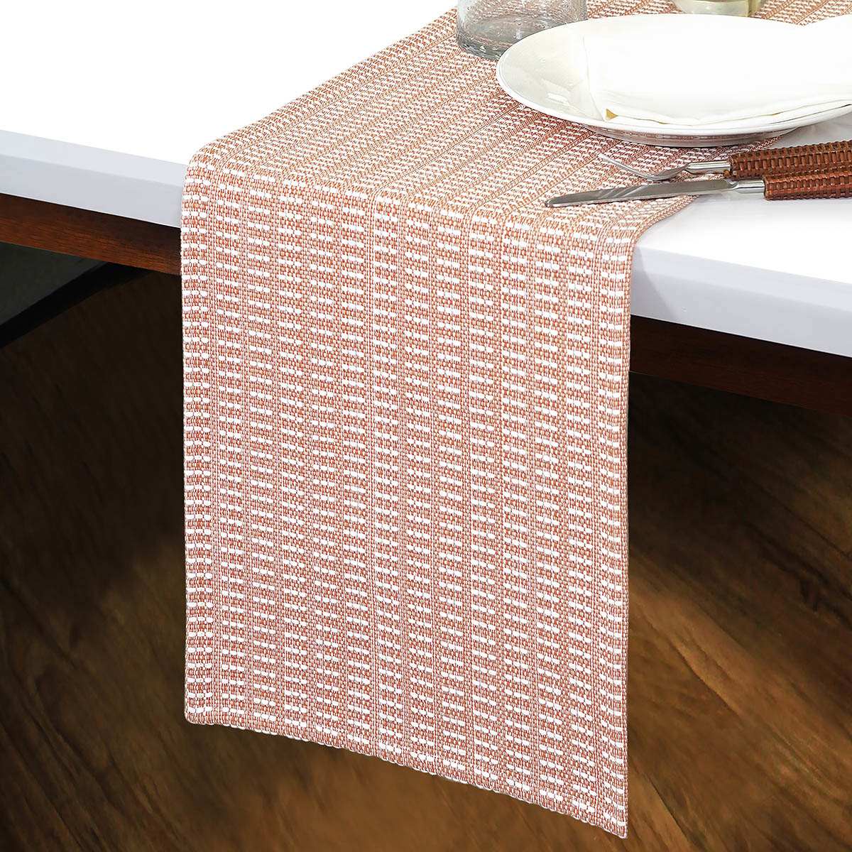 14X72 Pink/Ivory Mix Woven Runner