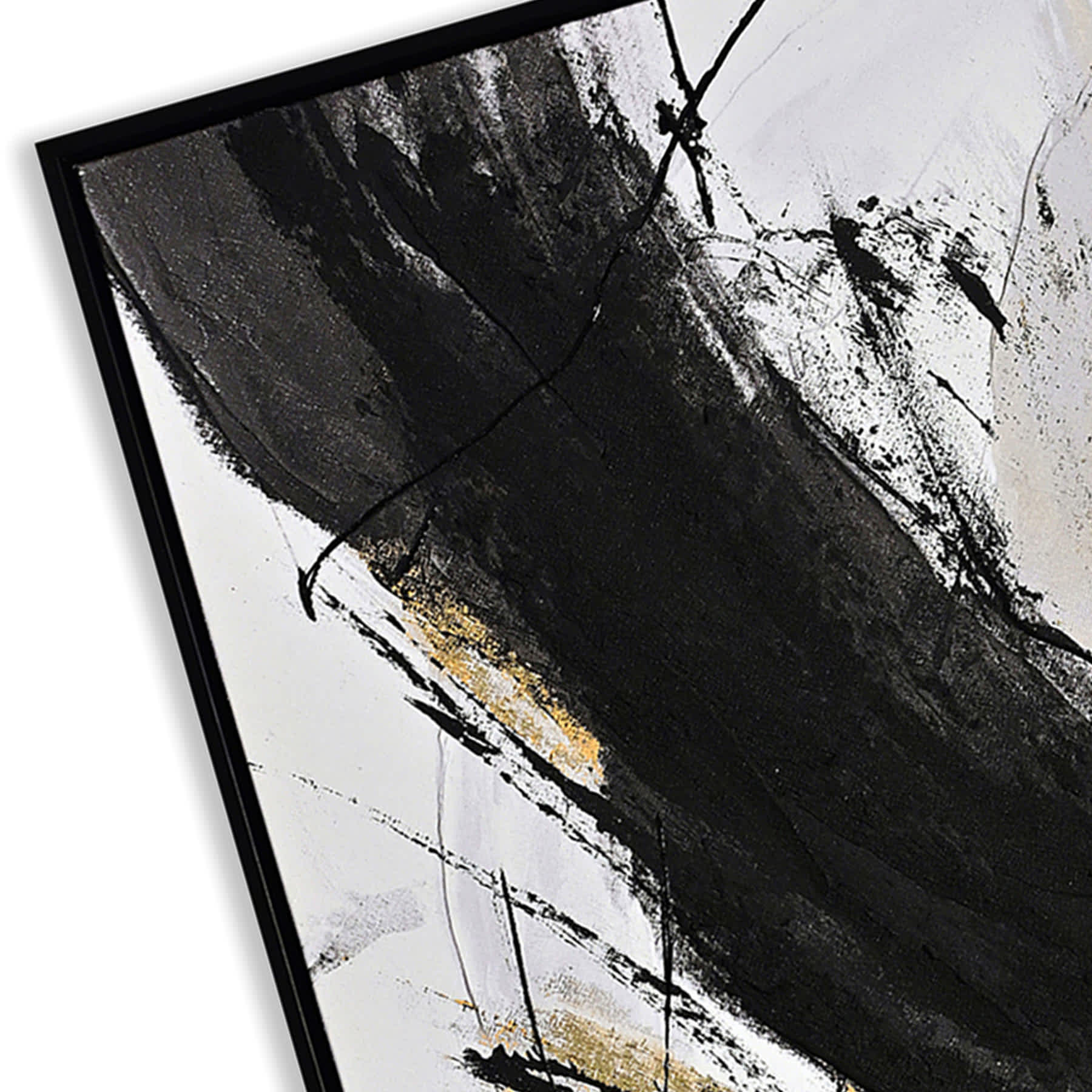 Crosby St. Framed Textured Abstract Canvas Wall Art, 36x24