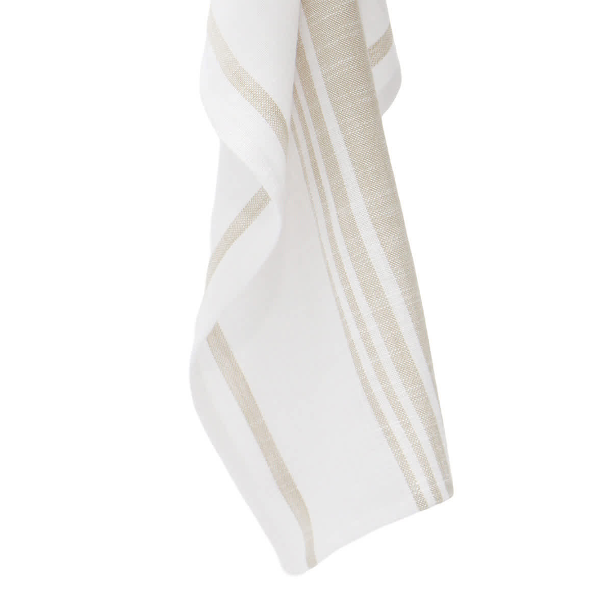Set of 3 Taupe Porter Slub Waffle Cotton Kitchen Towels