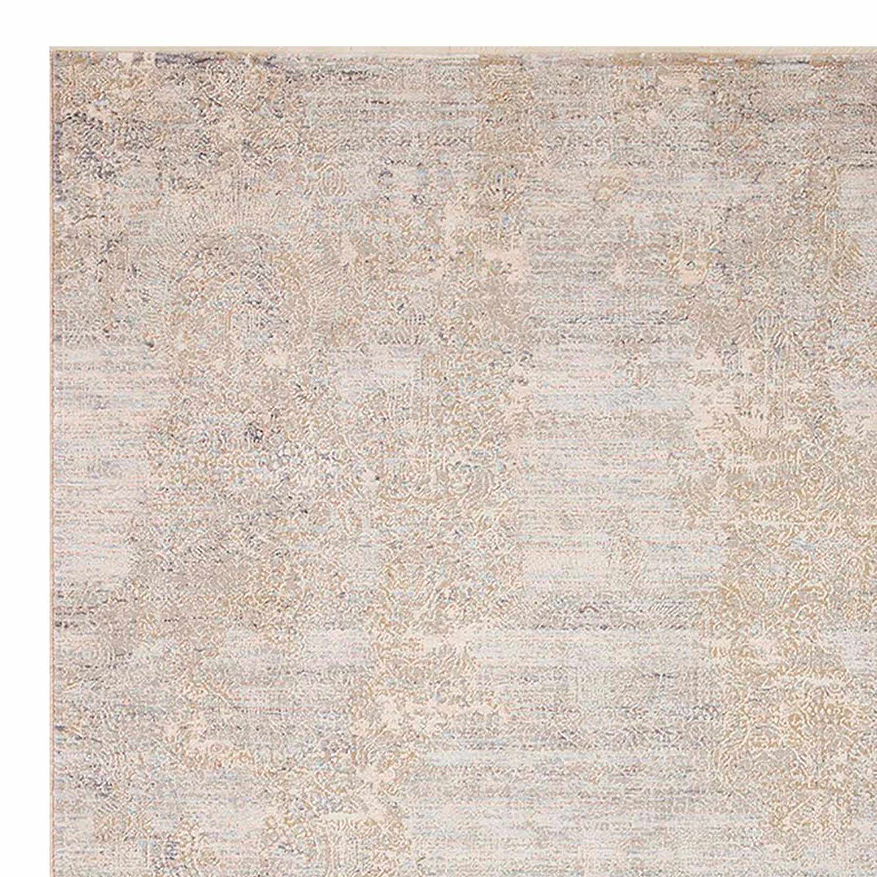 (B764) Kari Taupe & Rust Area Rug, 5x7