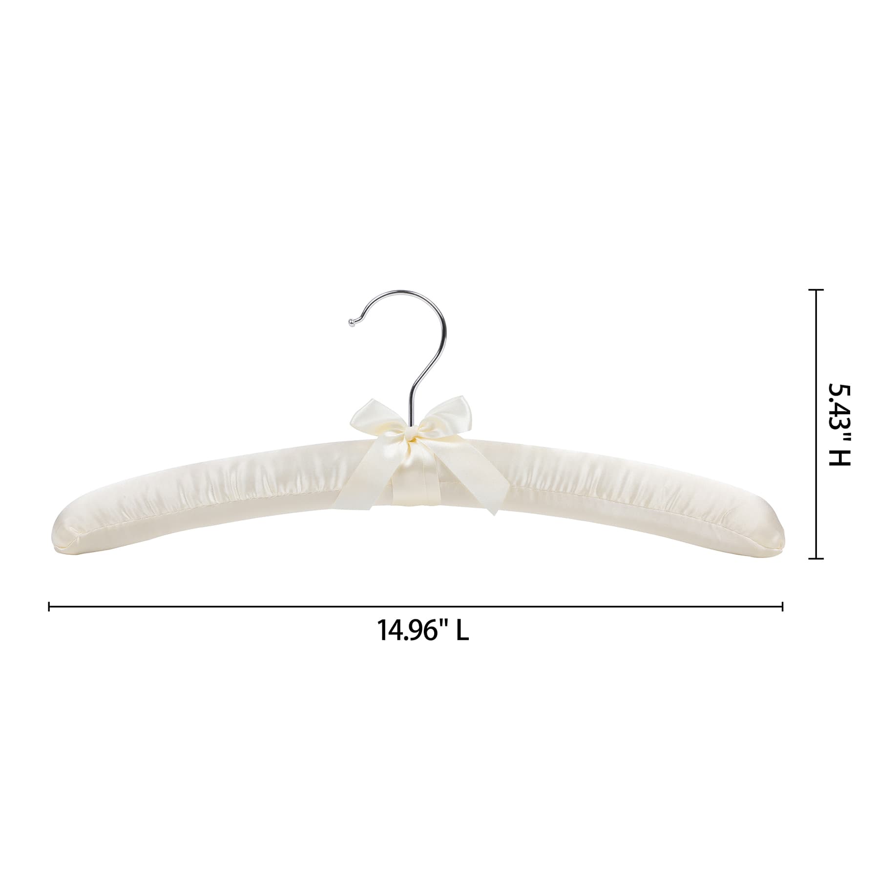 6-Piece Satin Hangers, Ivory