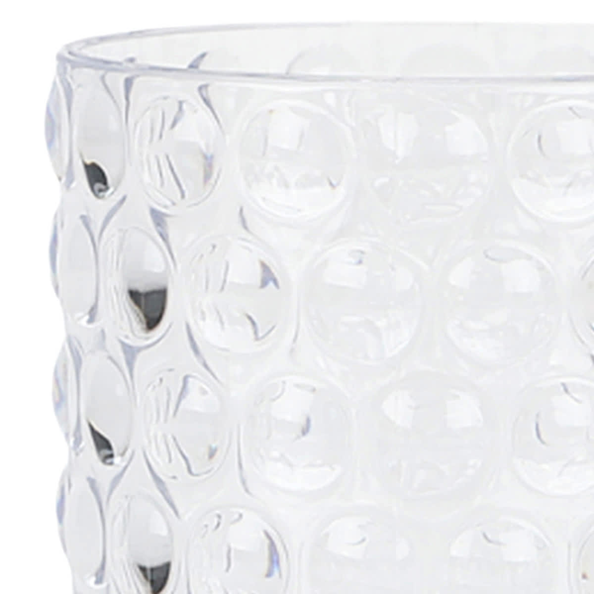 Embossed Clear Hobnail Double Old Fashioned Glass, 14oz