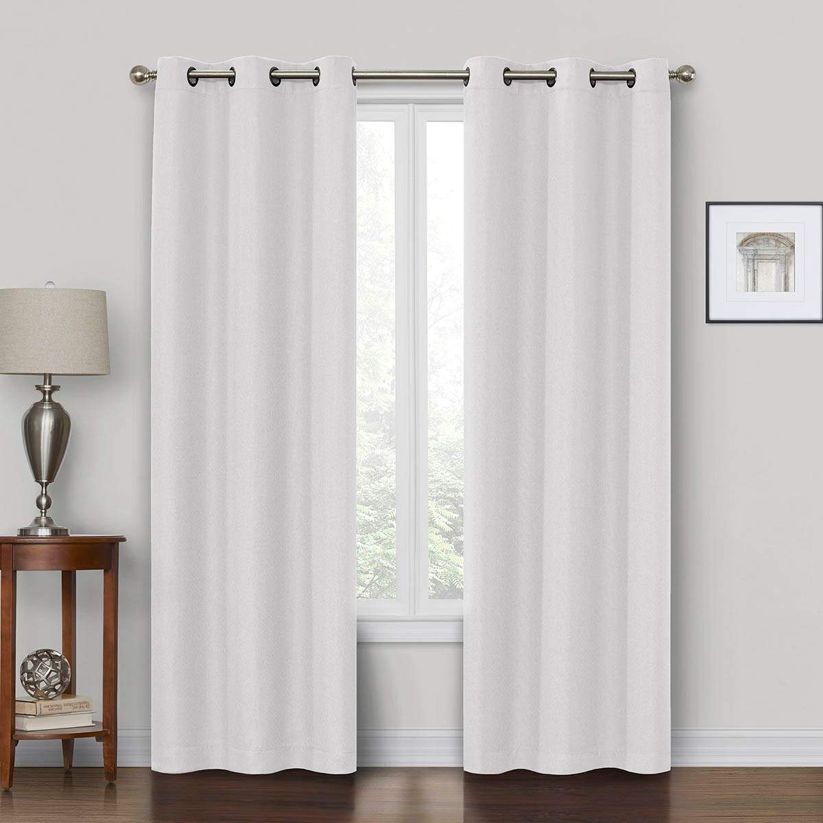 Rockwell Light Tan Blackout Grommet Curtain Panel, 84"