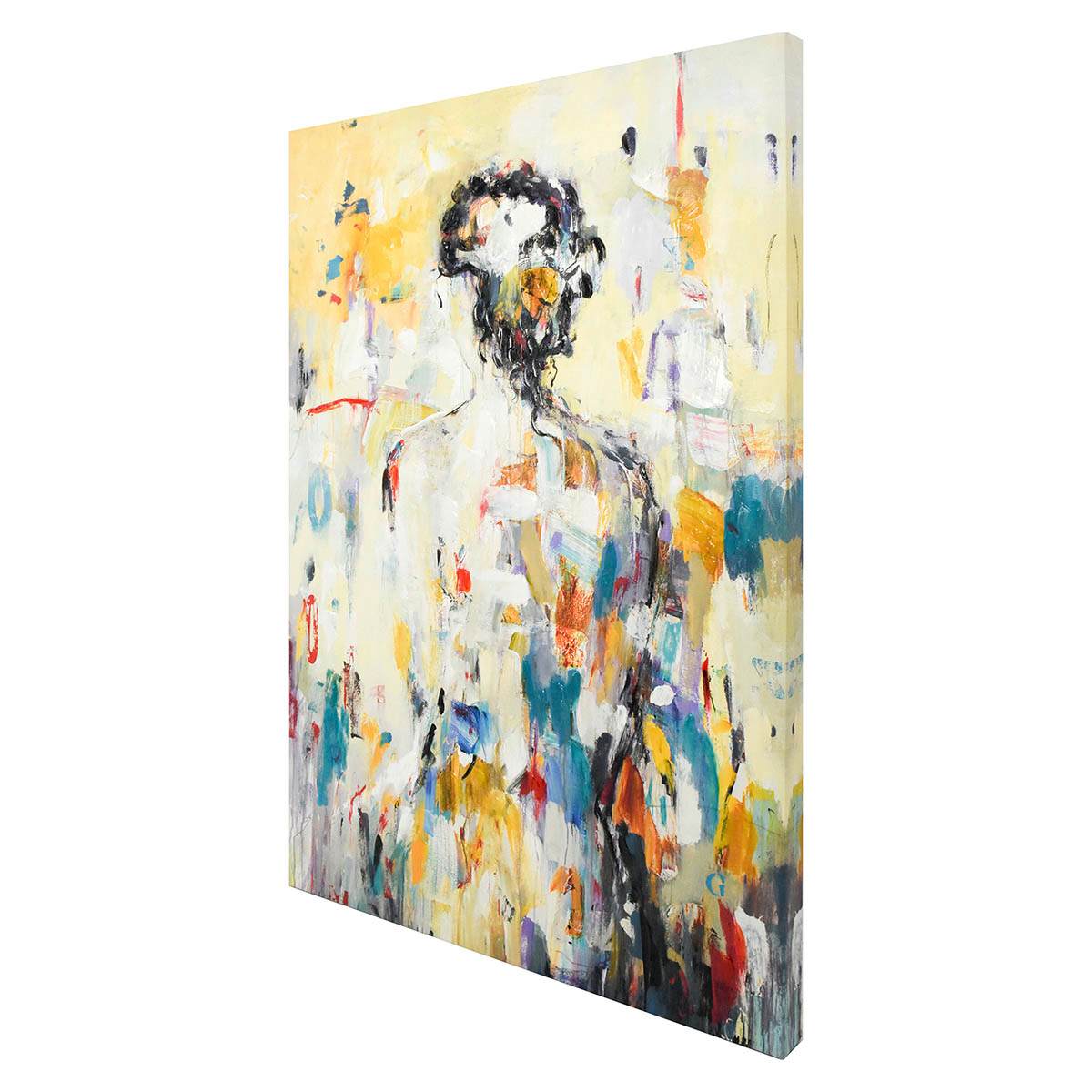 Colorful Abstract Canvas Wall Art, 24x36
