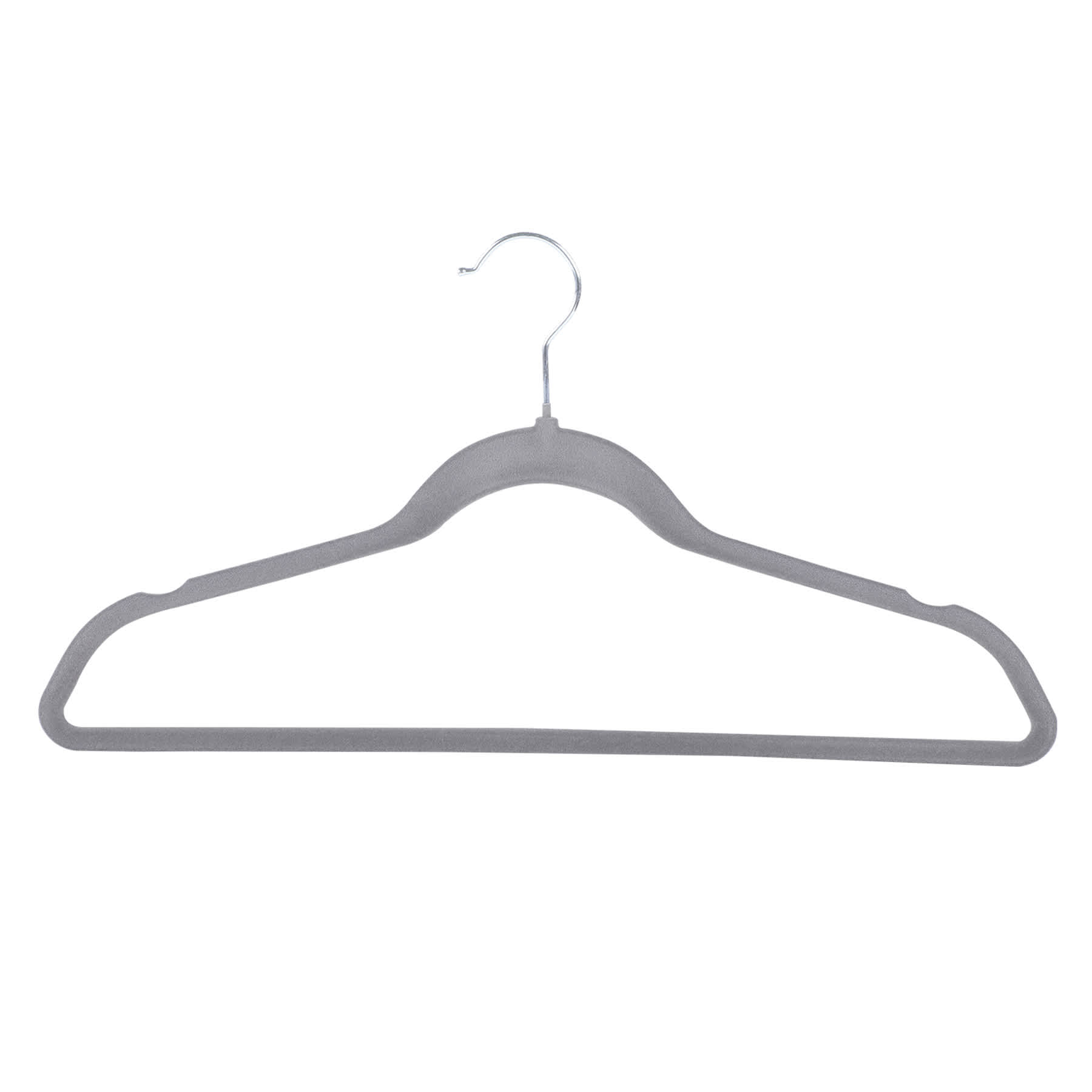 25-Pack Velvet Hangers, Grey