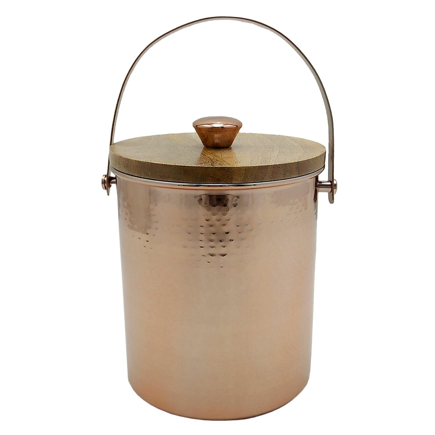 Copper & Wooden Ice Bucket