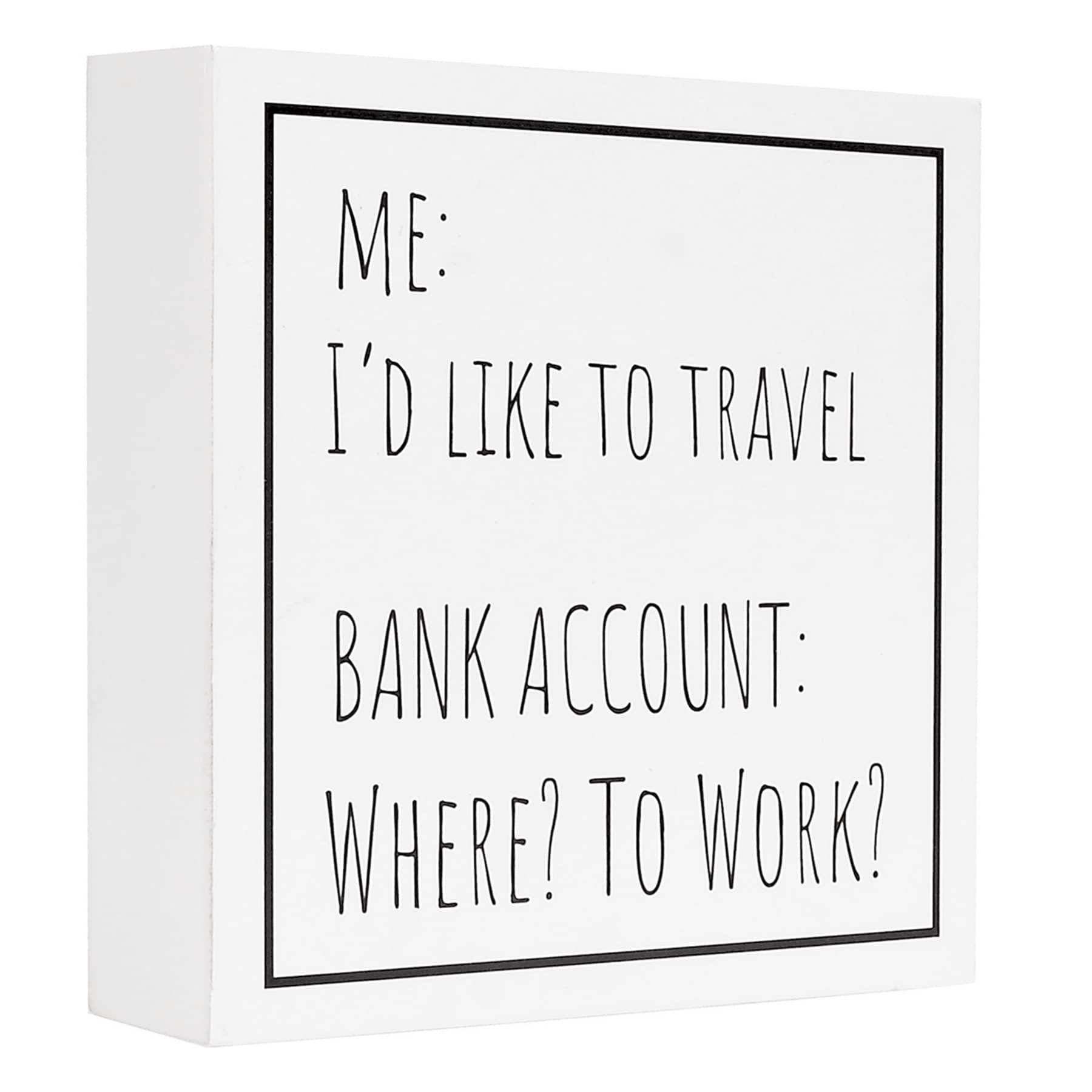 Like To Travel Decorative Block, 8"