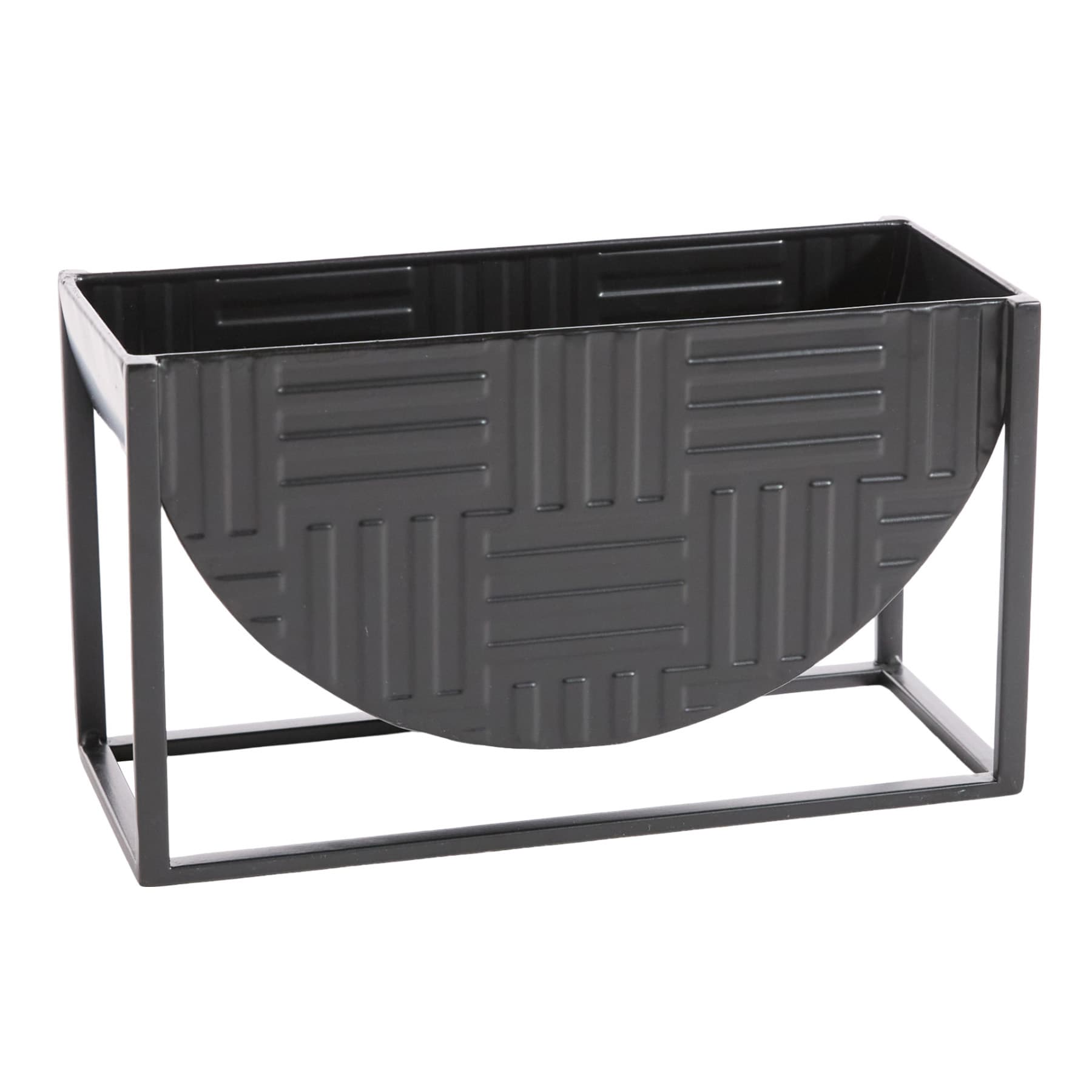 Crosby St. Black Metal Planter Stand, 11.5"