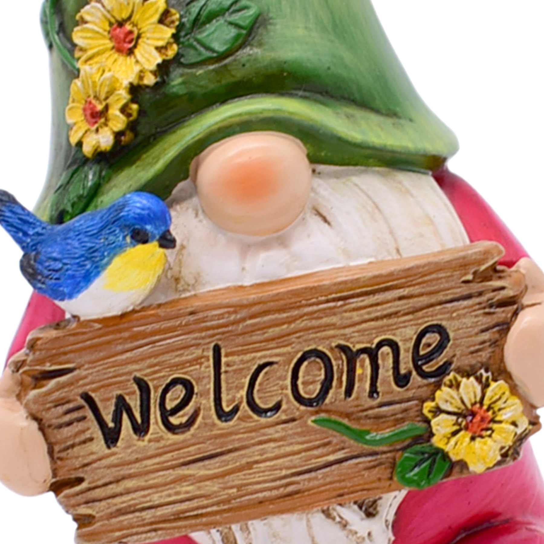 Welcome Gnome Outdoor Garden Statue, 6.1"