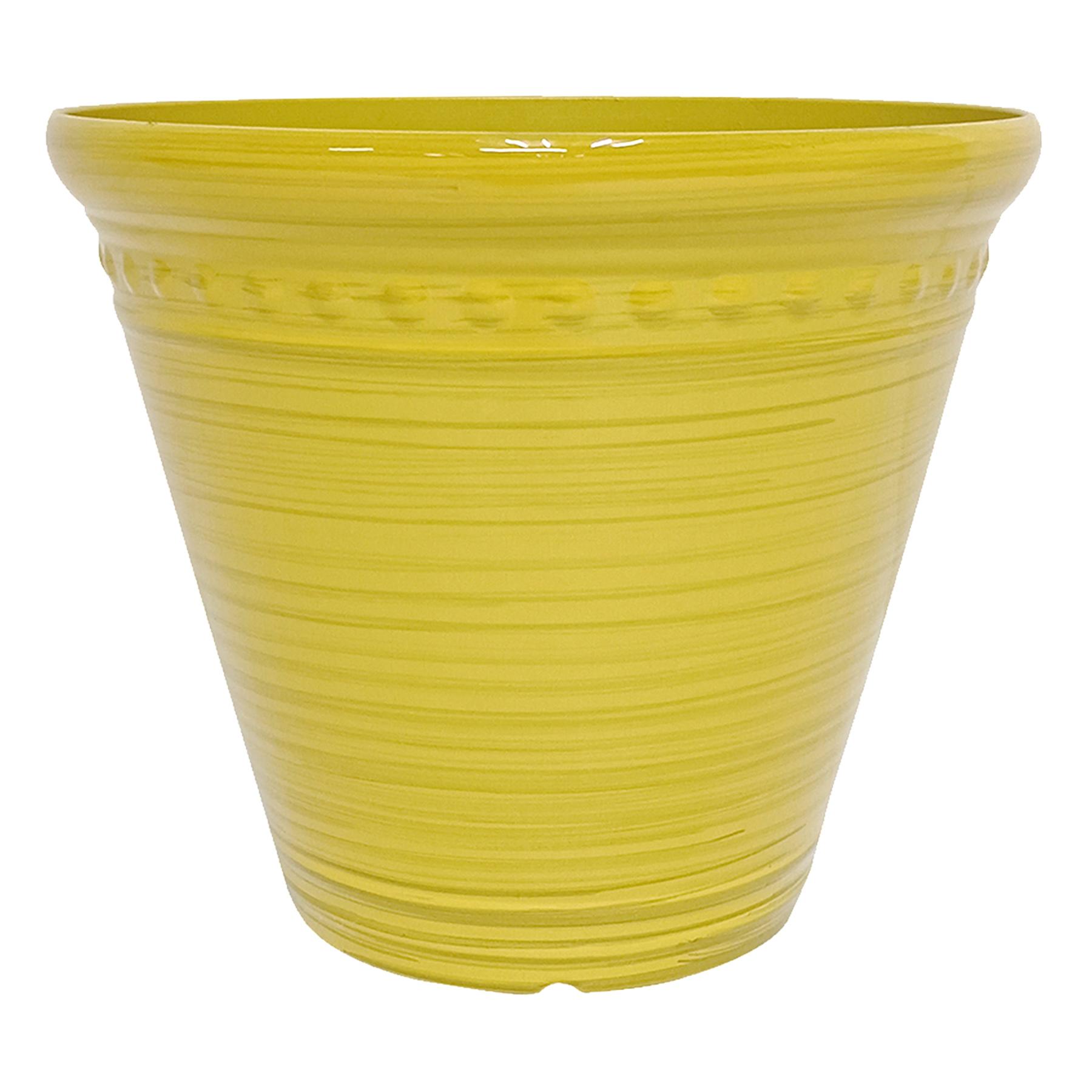 Yellow Pearl Outdoor Planter, 7"