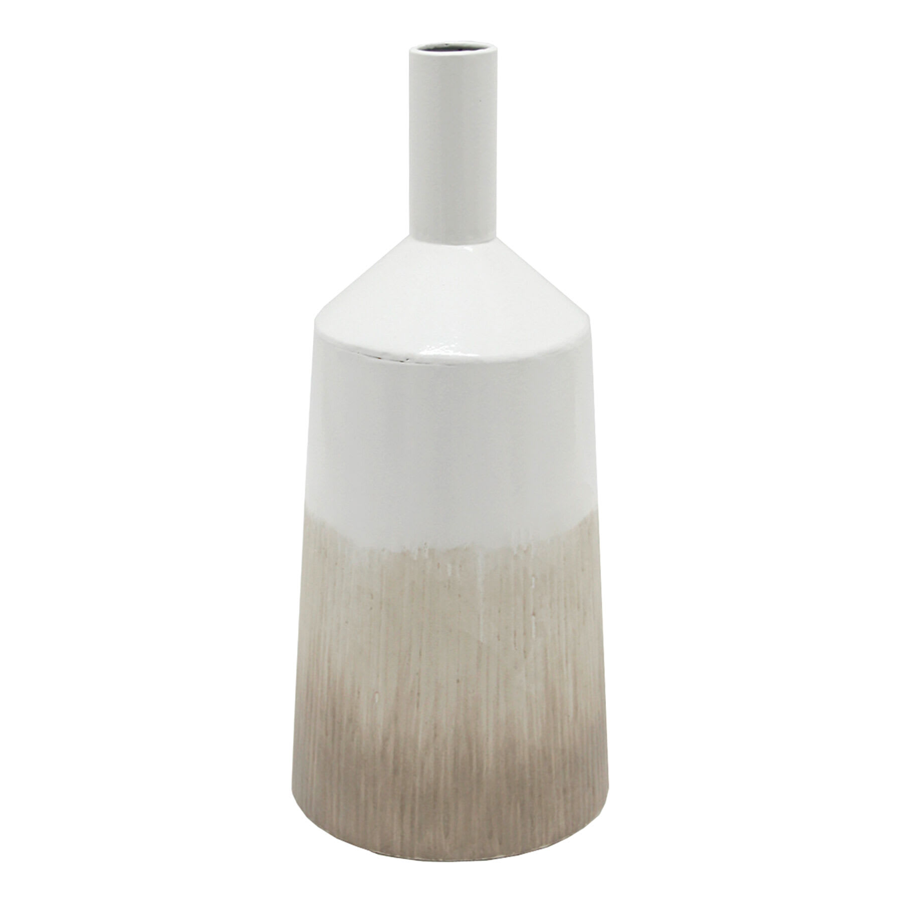 Honeybloom Natural Ombre Metal Vase, 17"
